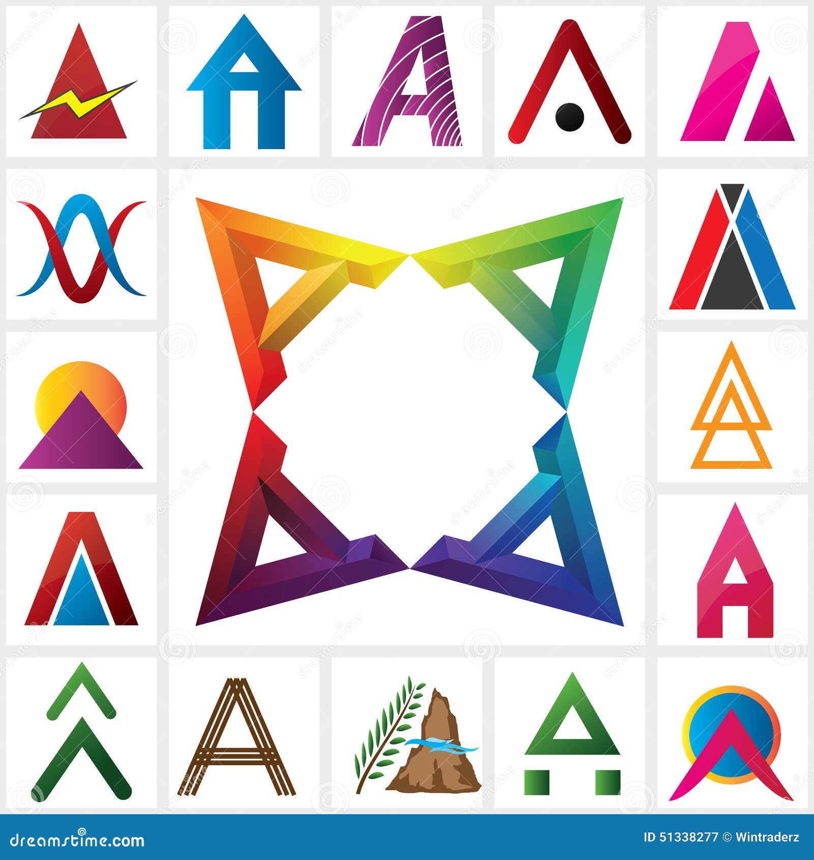 letter aaaa alphabetical logo template