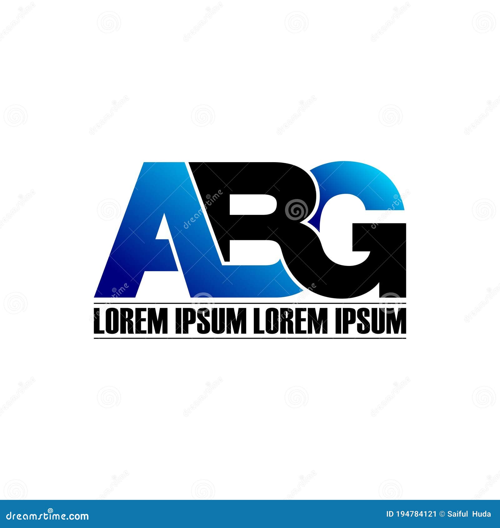 letter abg simple monogram logo icon .