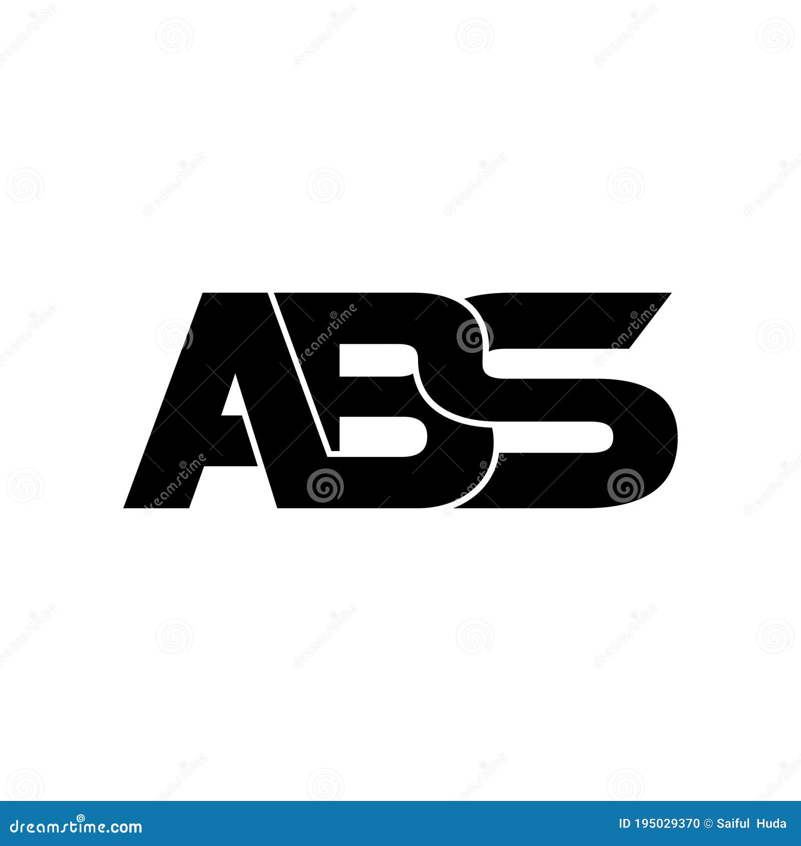 Letter ABS Simple Monogram Logo Icon Design. Stock Vector