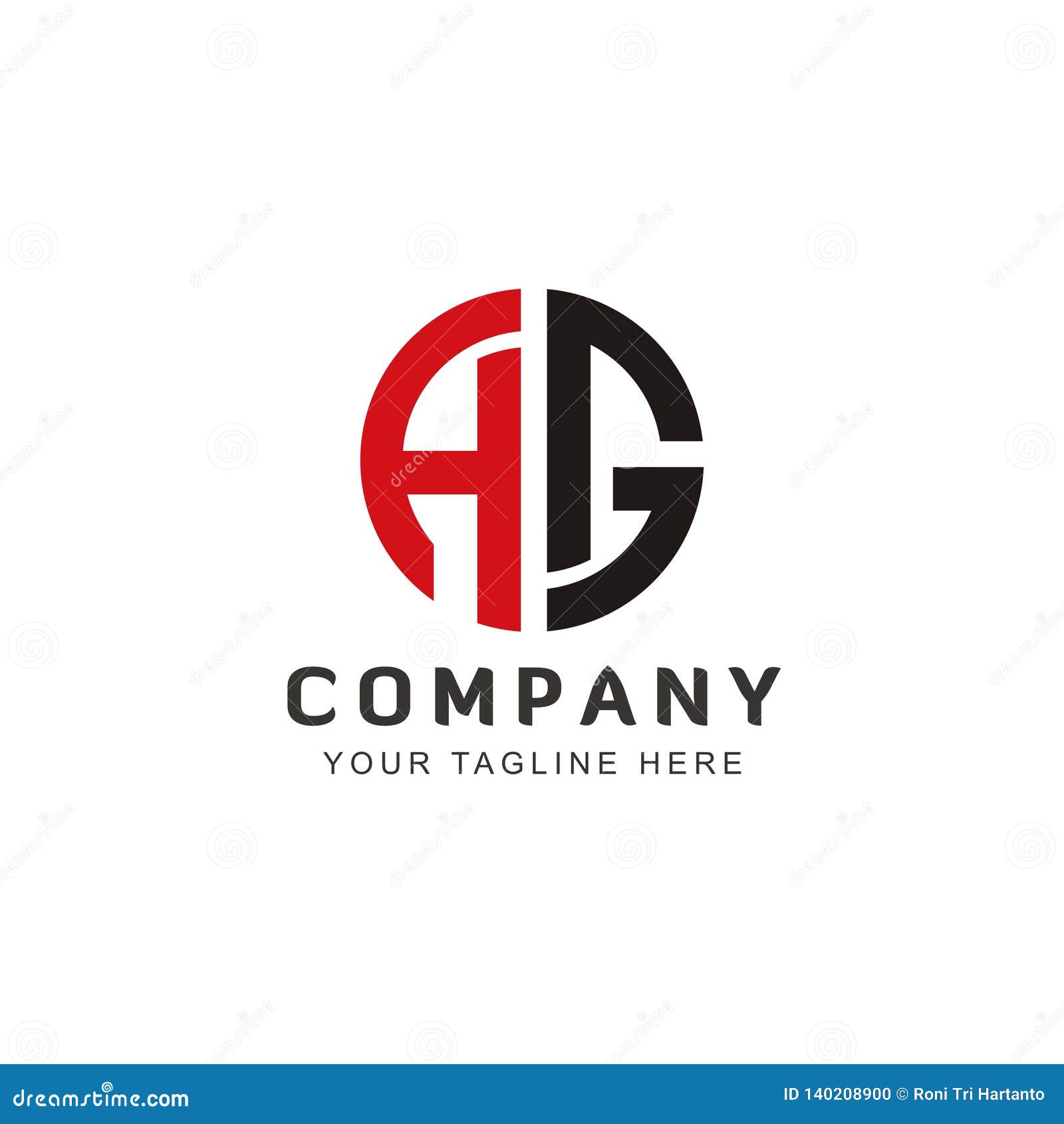 Letter AG Logo Design Inspiration Vector Stock Vector - Illustration of