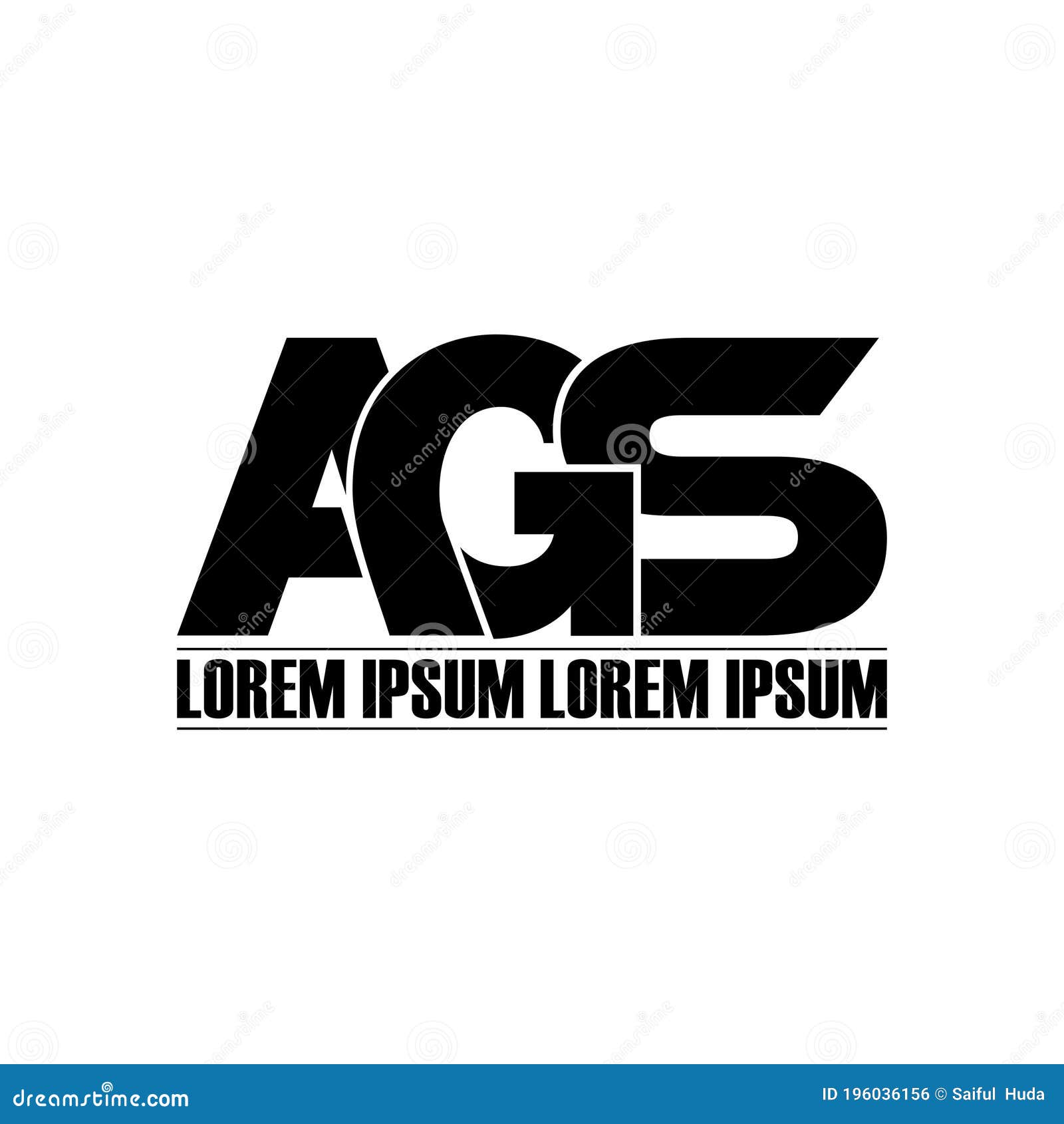 AGS letter logo design in illustration. Vector logo, calligraphy designs  for logo, Poster, Invitation, etc. 20617281 Vector Art at Vecteezy
