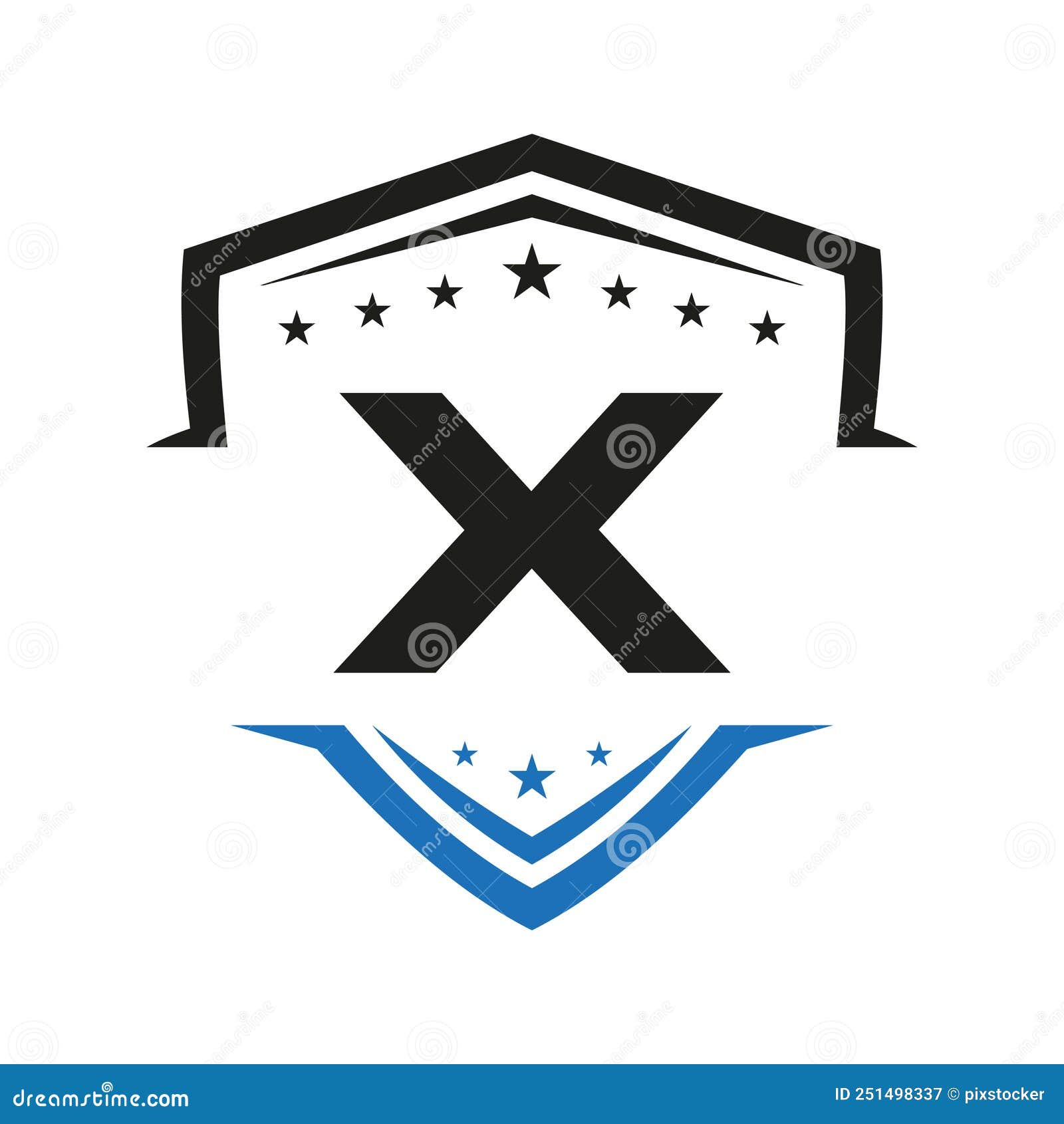 Letter X Automotive Shield Logo Vector Template. Transportation Logo