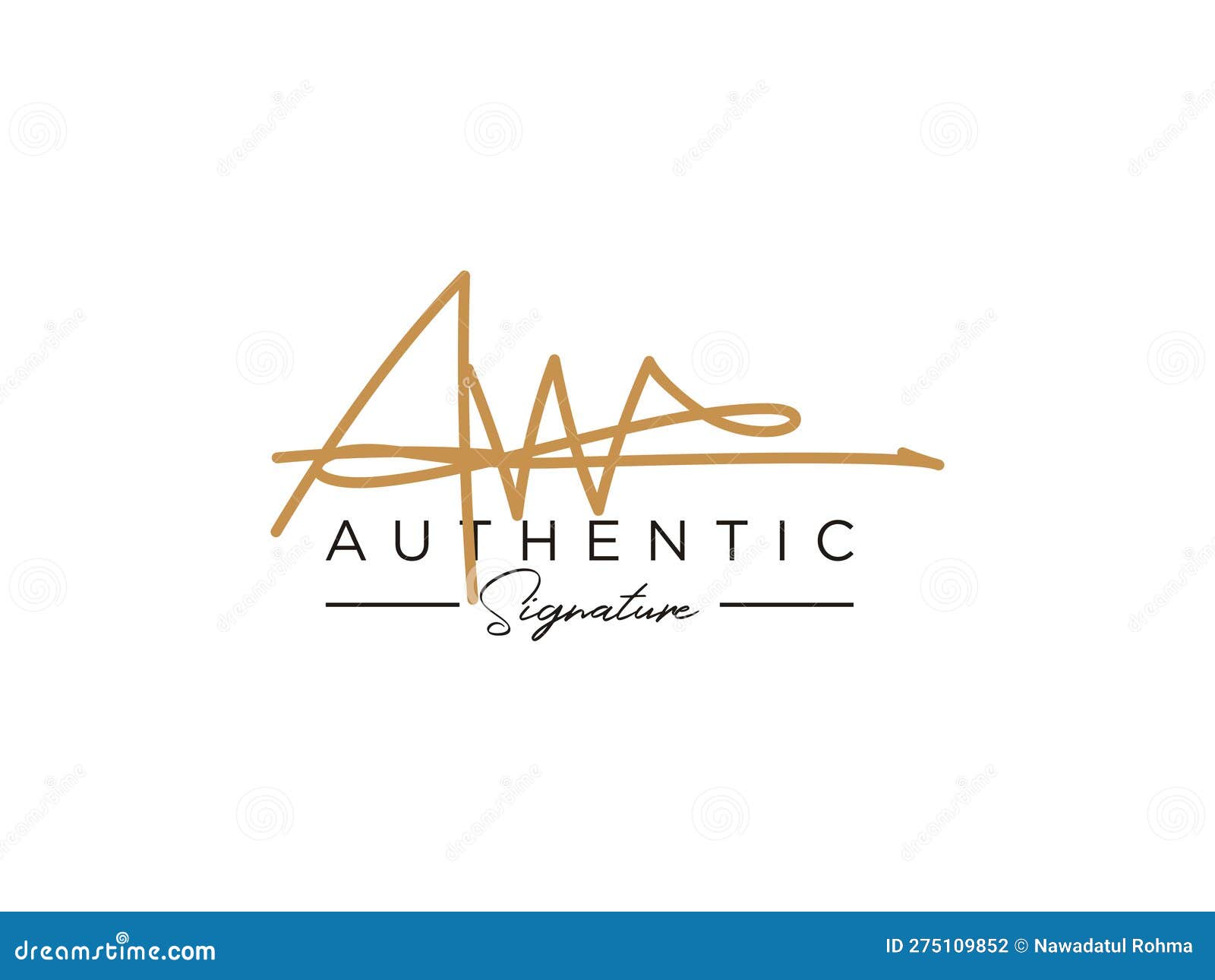 Letter AW Signature Logo Template Vector Stock Vector - Illustration of ...