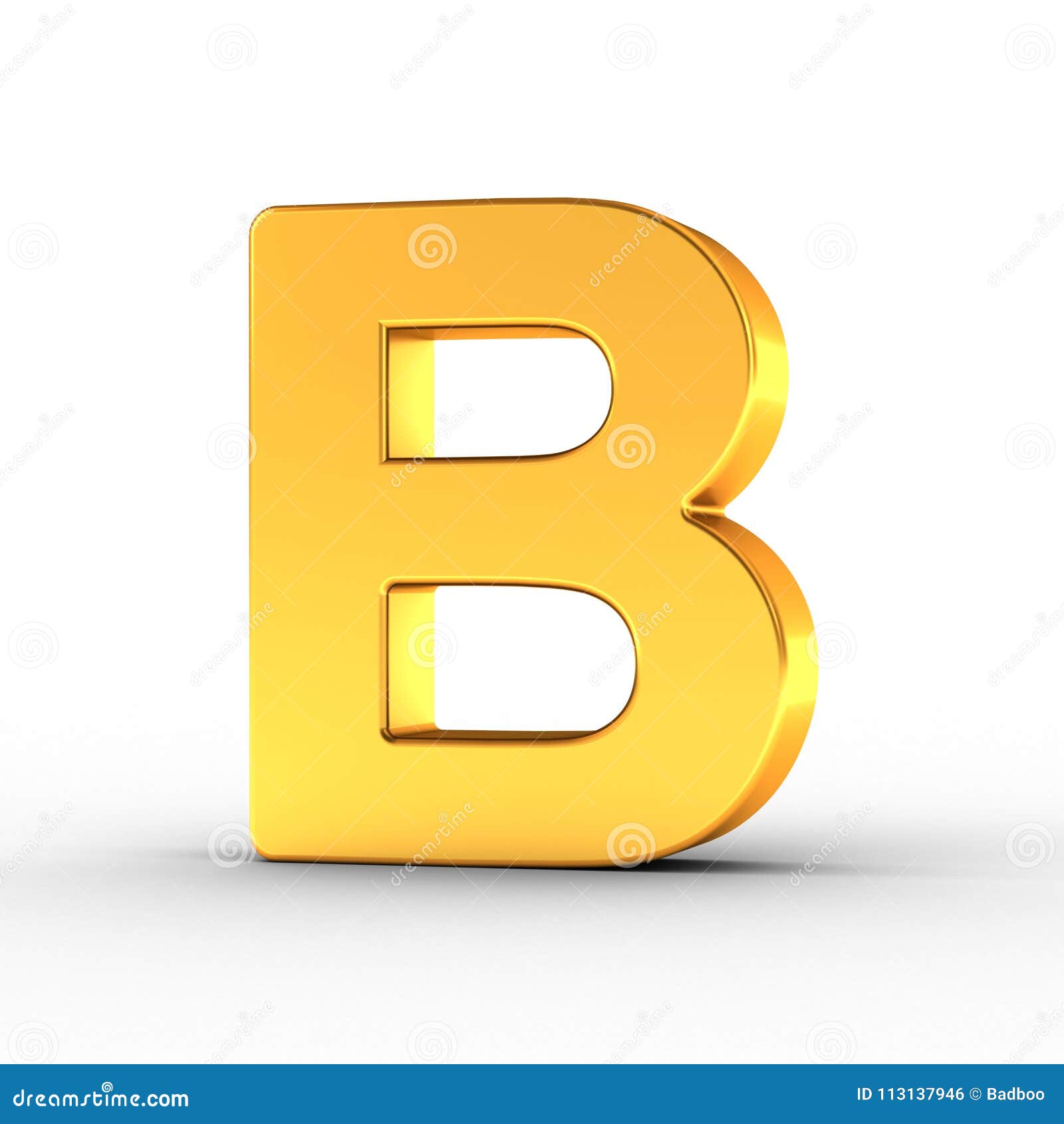 The Letter B As A Polished Golden Object With Clipping Path Stock  Illustration - Illustration Of Shape, Modern: 113137946
