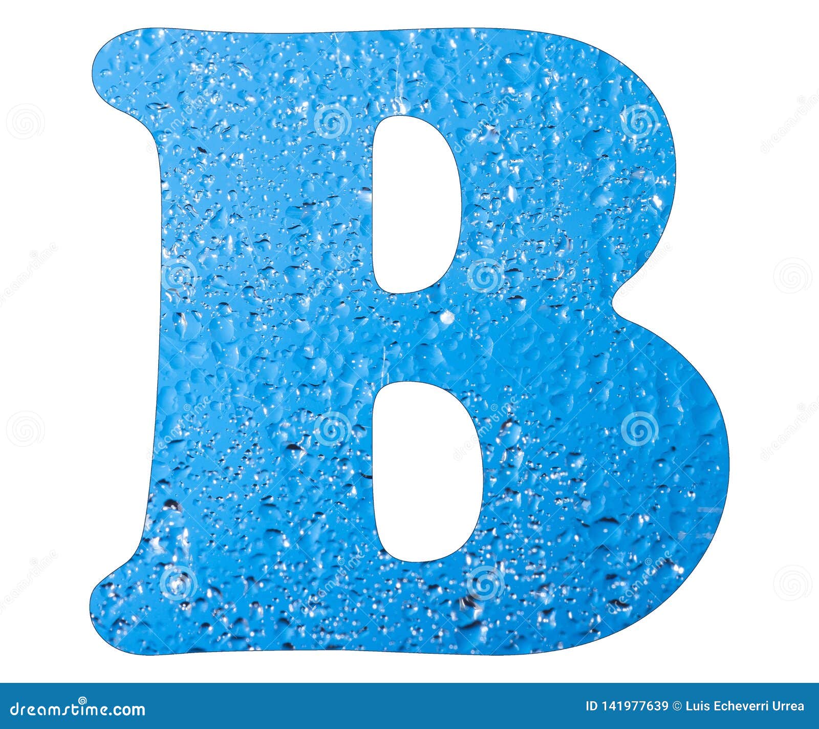 Letter B, Blue Water Drops - White Background Stock Image - Image of  refreshed, laboratory: 141977639