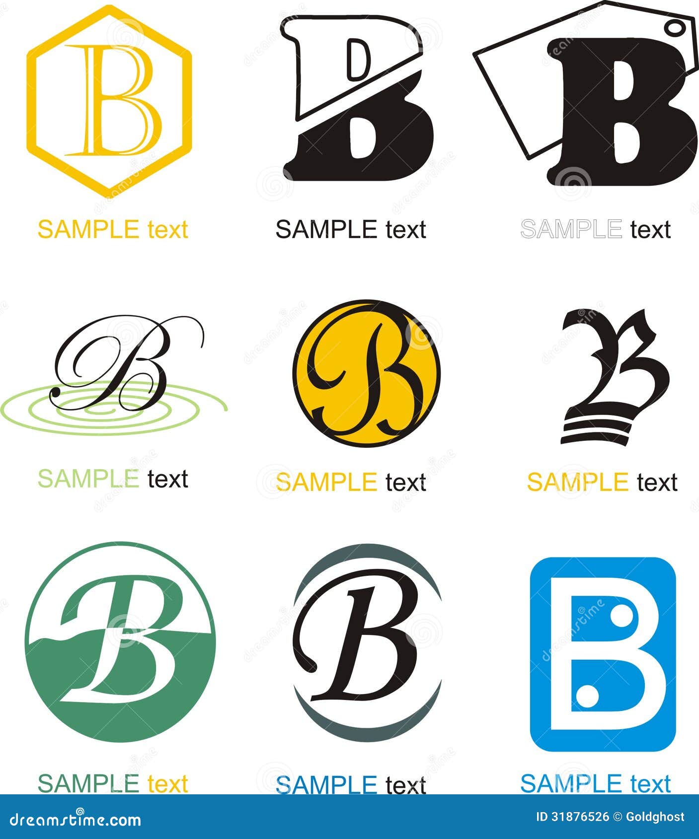 Letter B Logo stock vector. Illustration of human, company - 31876526