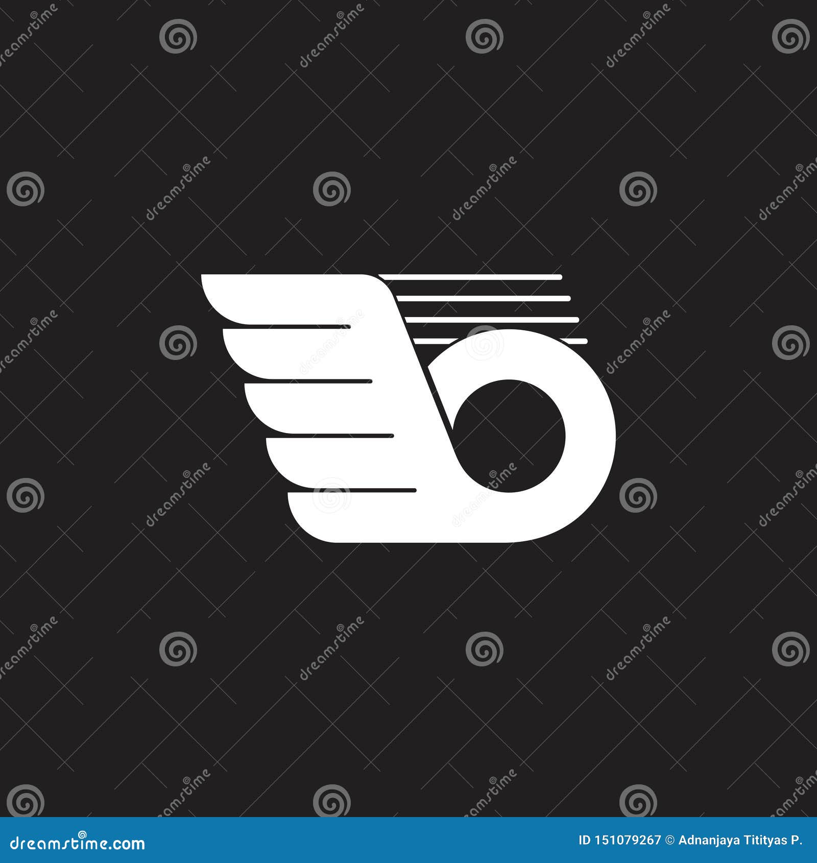 Letter B Motion Wings Logo Vector Stock Vector - Illustration of logo