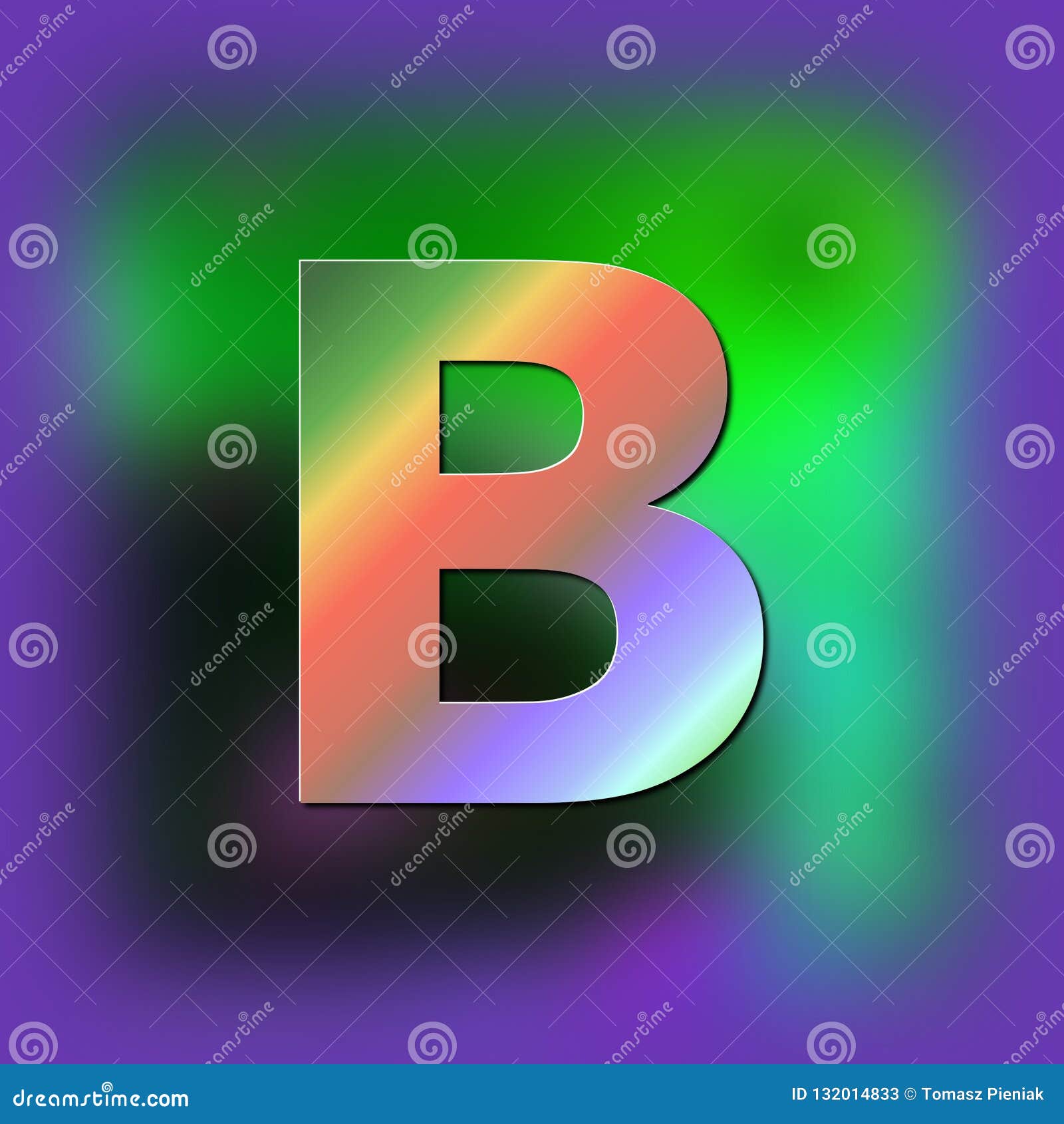 The Letter B is Placed on the Texture Stock Illustration - Illustration ...