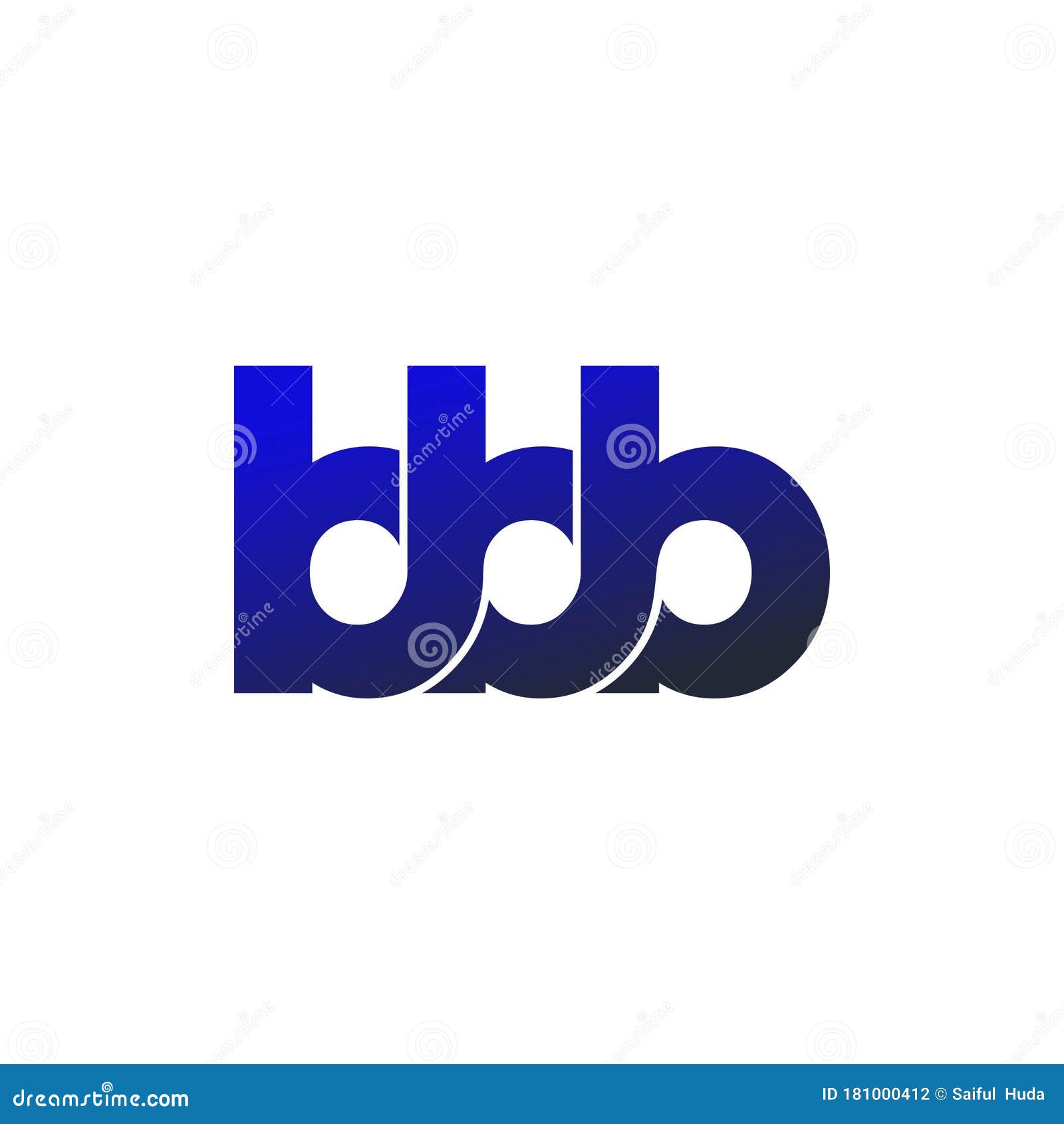letter bbb simple logo icon  .
