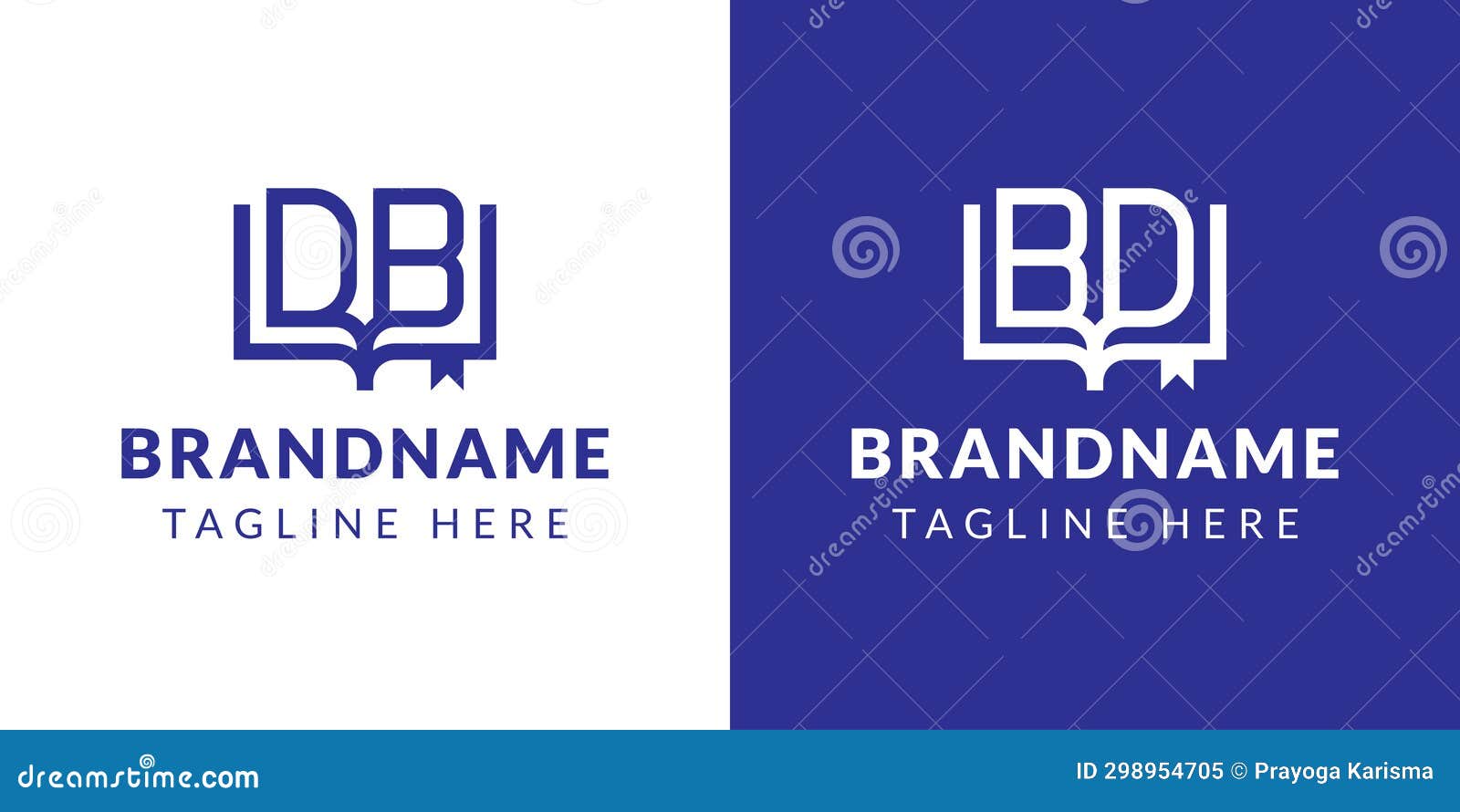 letter bd and db book logo, suitable for business related to book with bd or db intials