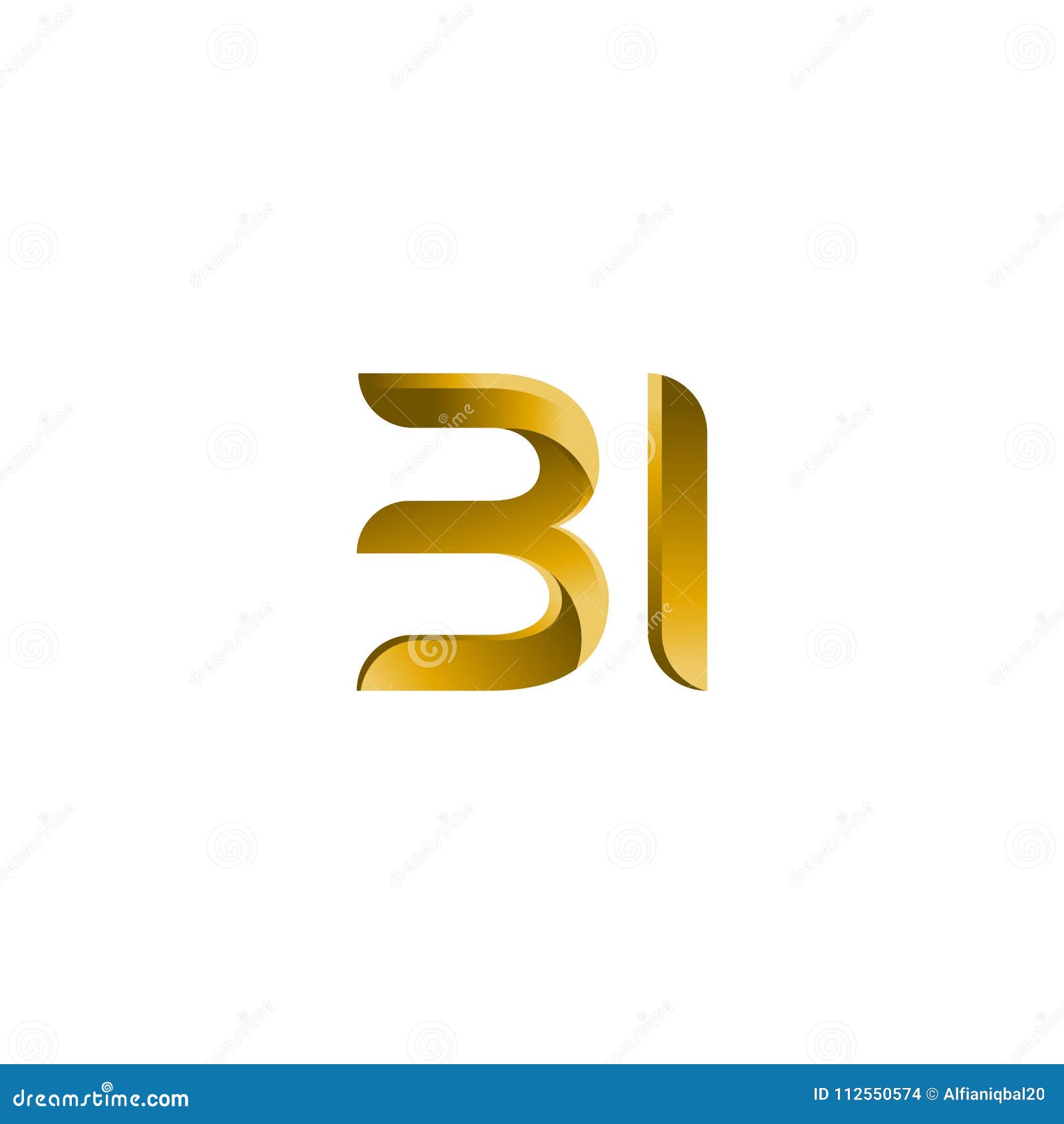 Letter BI Logo Initial Vector Mark. BI, B and I Letter Abstract Vector