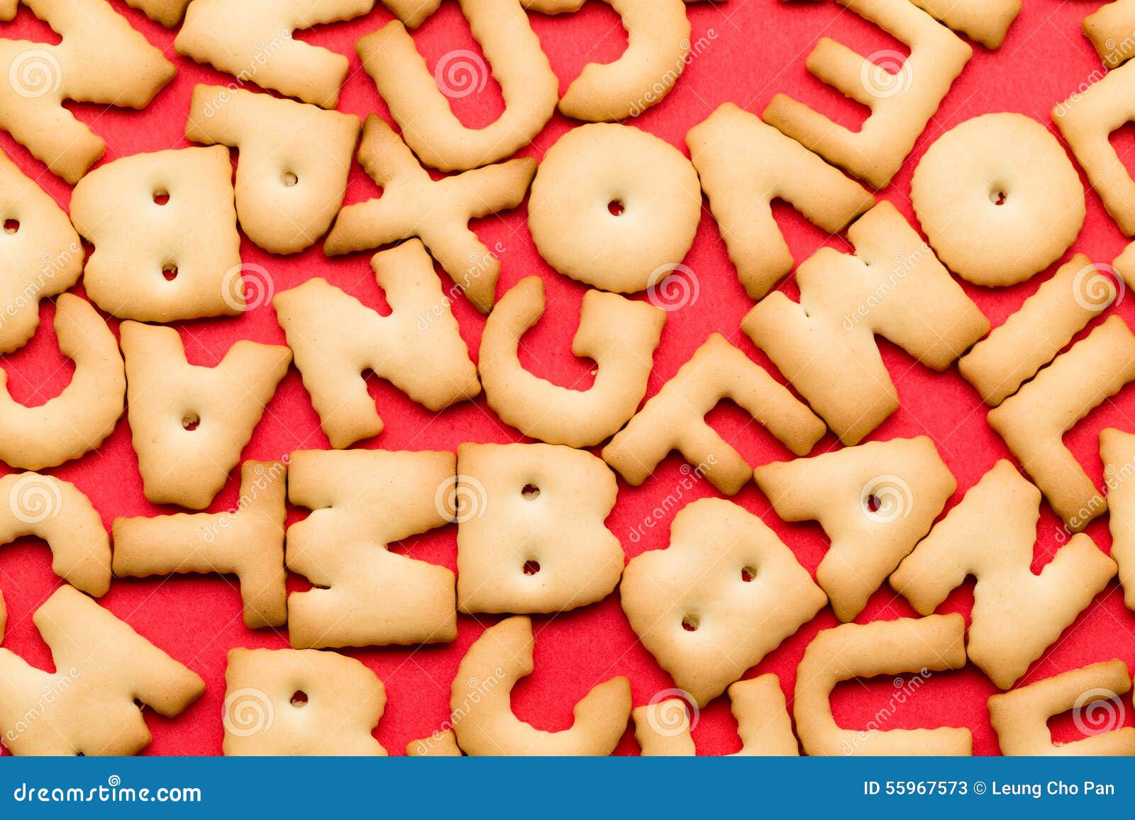 Letter Biscuits And Desserts Spelling Out In Words `tea Break`, `coffee