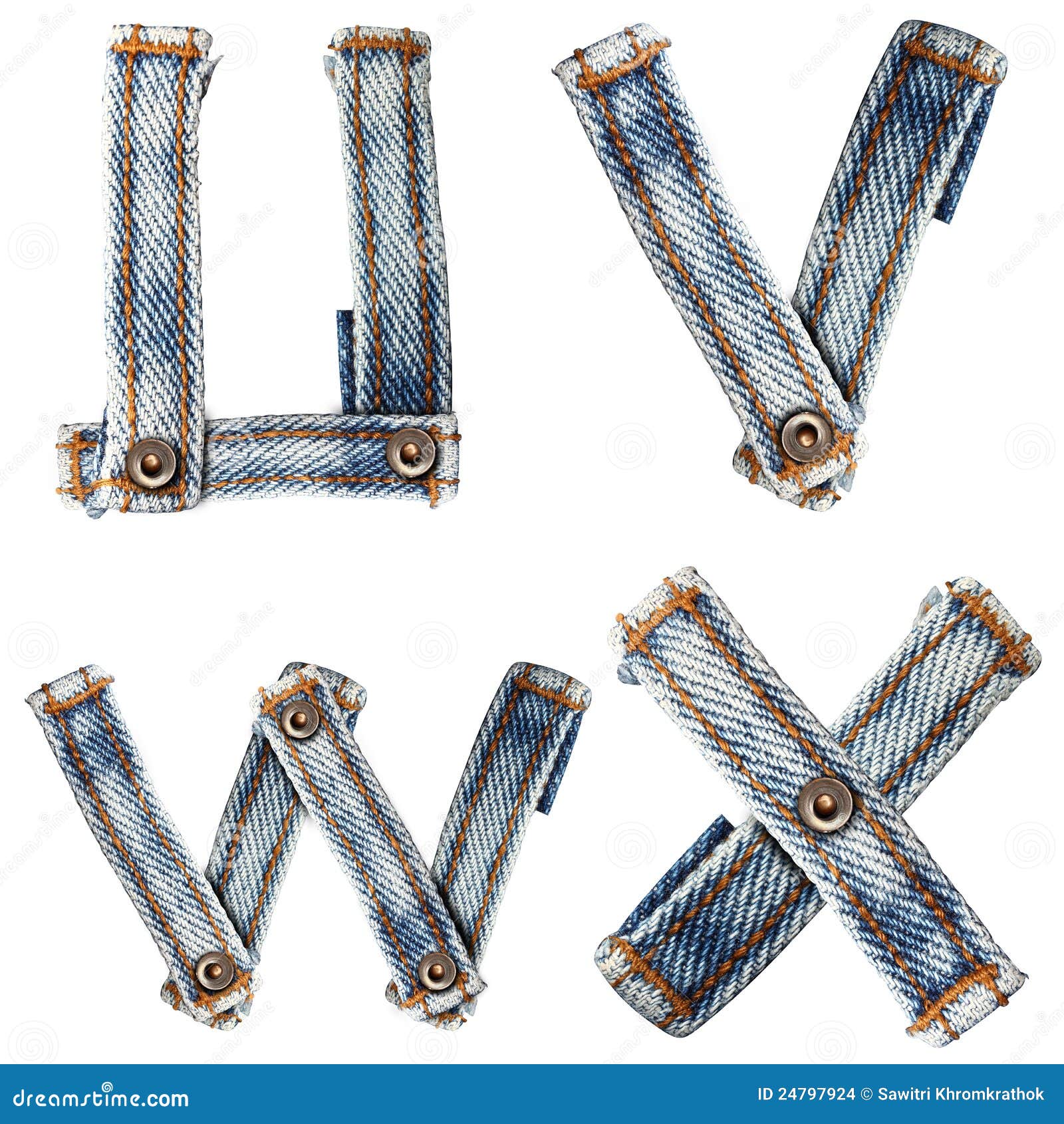 Letter of Blue Jeans Alphabet Stock Illustration Illustration of