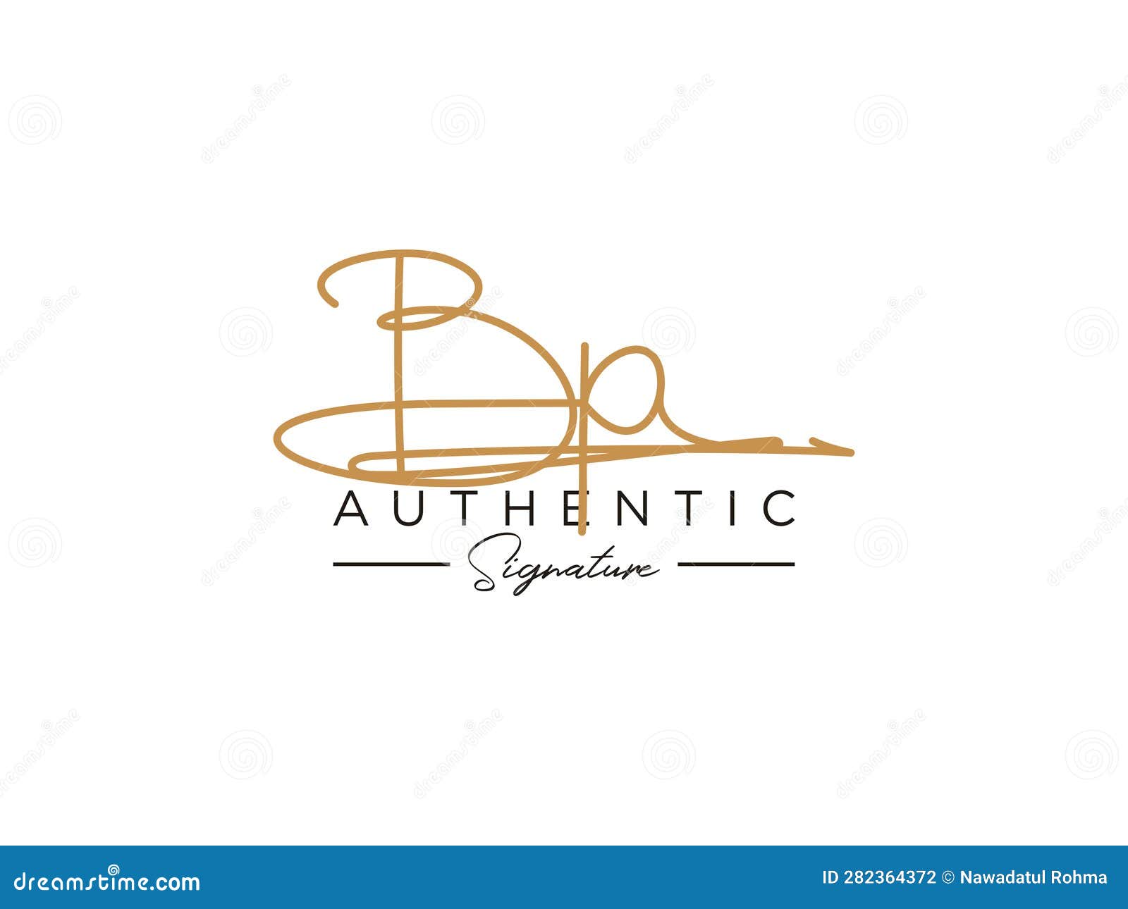 Letter BP Signature Logo Template Vector Stock Vector - Illustration of