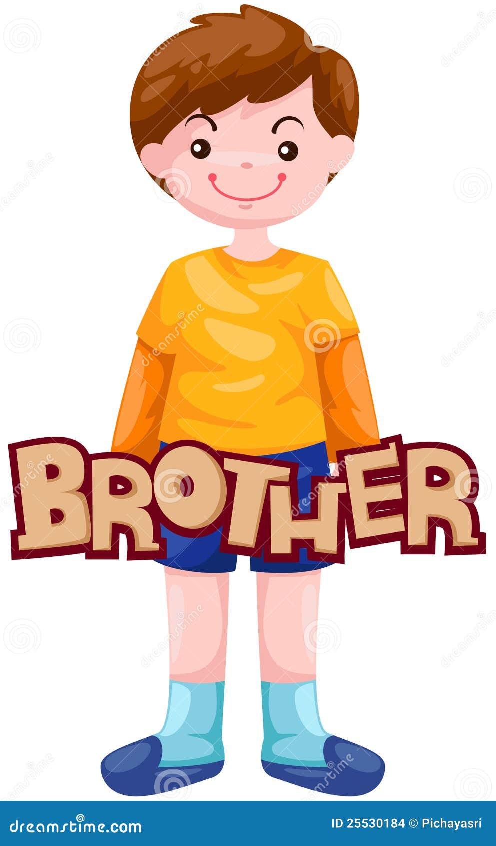 Letter of brother stock vector. Illustration of preschool - 25530184