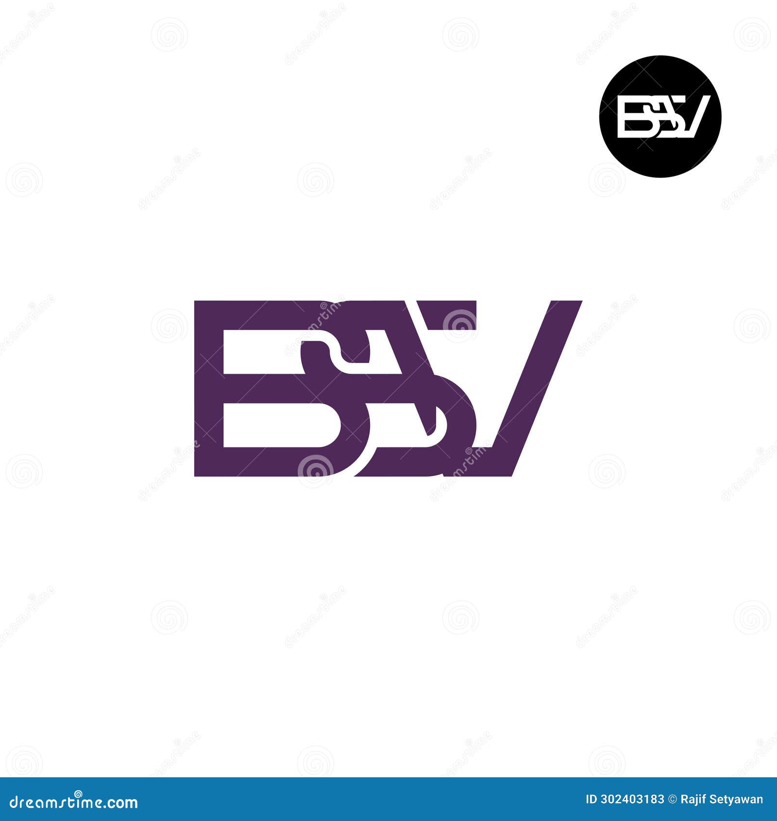letter bsv monogram logo 