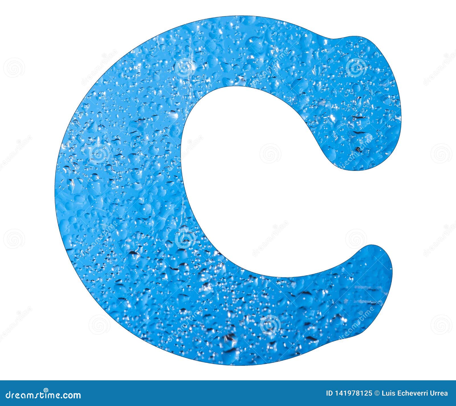 Letter C, Blue Water Drops - White Background Stock Illustration -  Illustration of colorful, droplet: 141978125