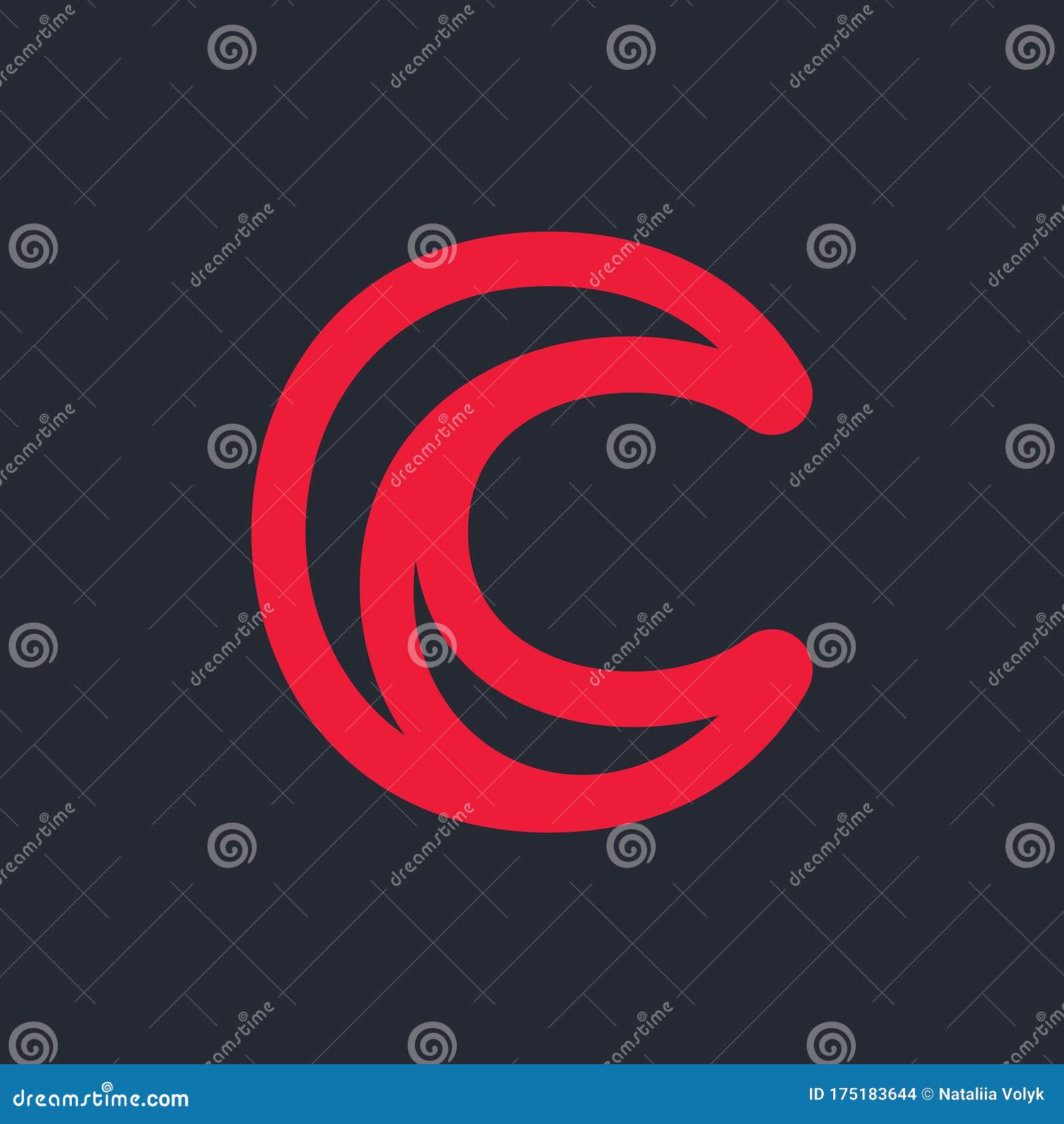 Letter C logo stock vector. Illustration of sign, template 175183644