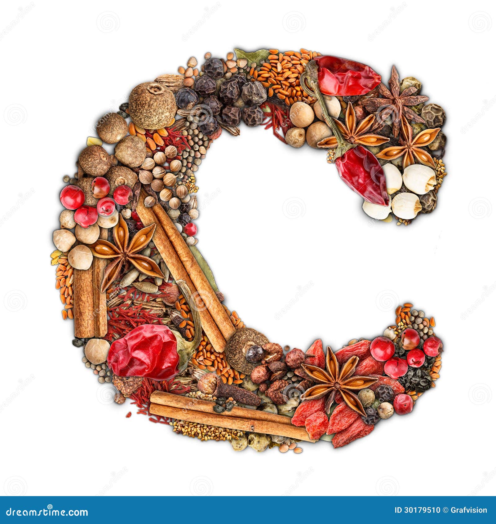 Spices letter stock photo. Image of letter, nature, printed 30179510