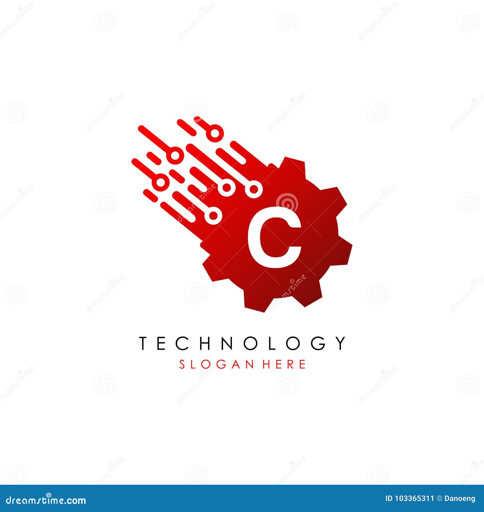 Letter C Techno Gear Logo Vector Stock Illustration Illustration Of Energy Design