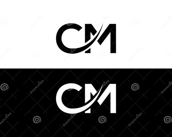 Letter CM Logo Design Monogram Stock Vector - Illustration of digital ...