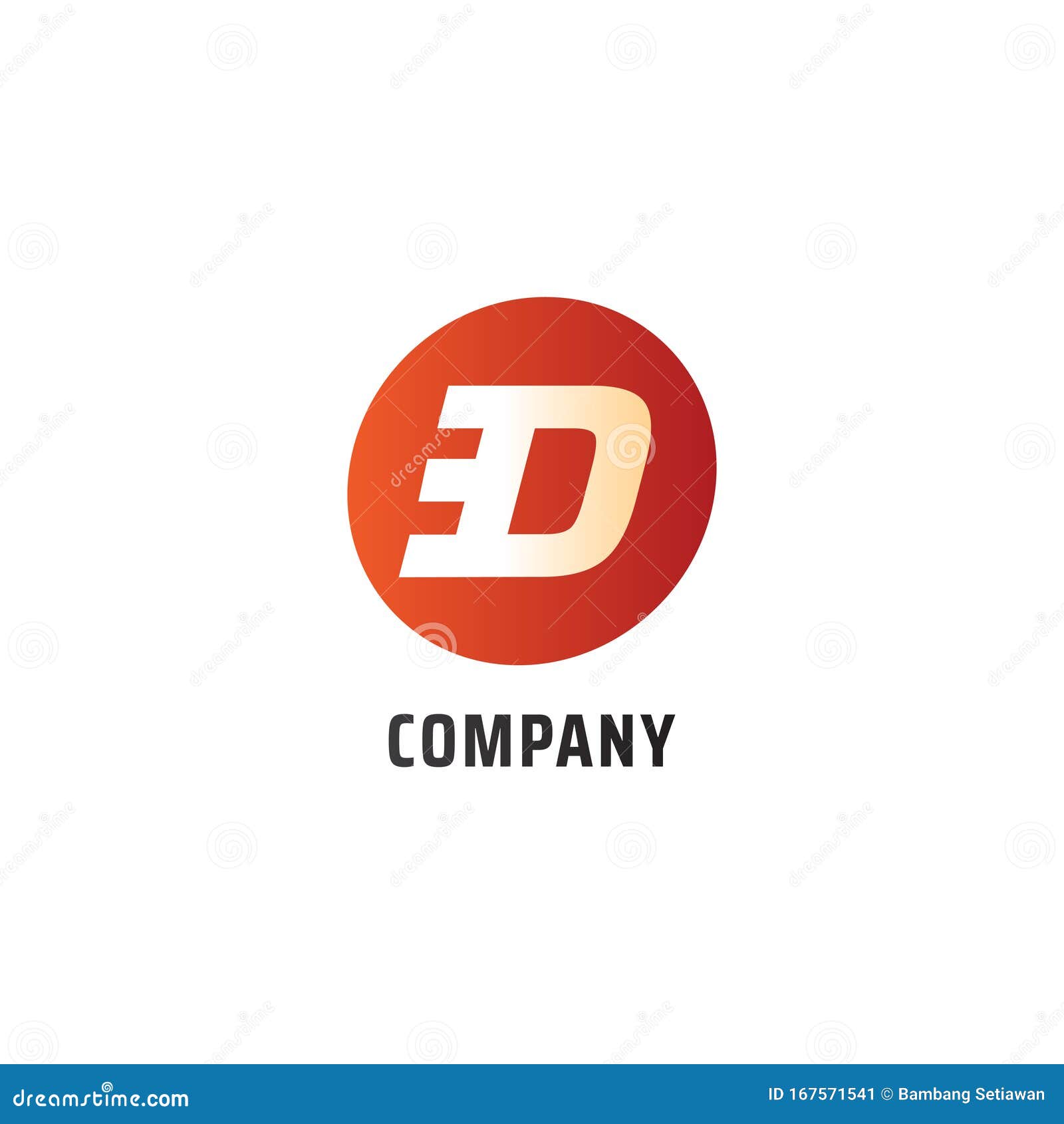 Letter D Alphabetic Logo Design Template, Abjad ED Initial Logo Concept ...