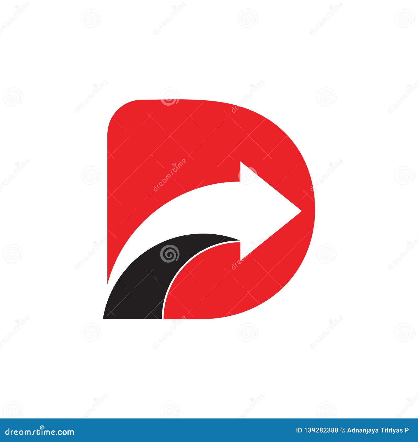 Letter D Arrow Street Path Geometric Logo Stock Vector Illustration Of Control Linked 139282388