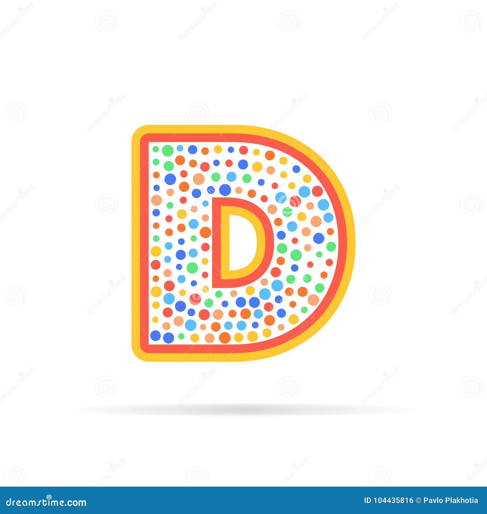 Letter D in Circle Abstract Logo Design. Creative Symbol Design Vector ...