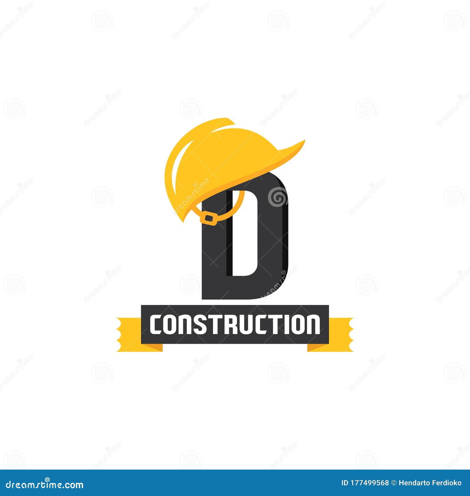 Letter D Helmet Construction Logo Vector Design. Security ...