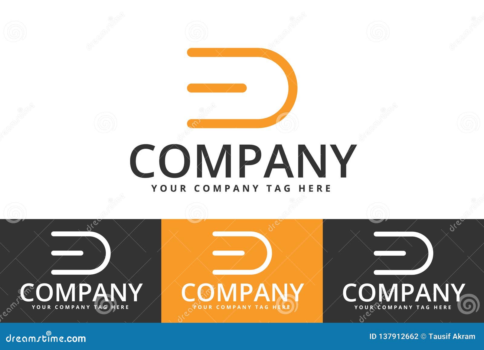 Letter D Logo Design Isolated on White Background Stock Illustration -  Illustration of studio, corporate: 137912662