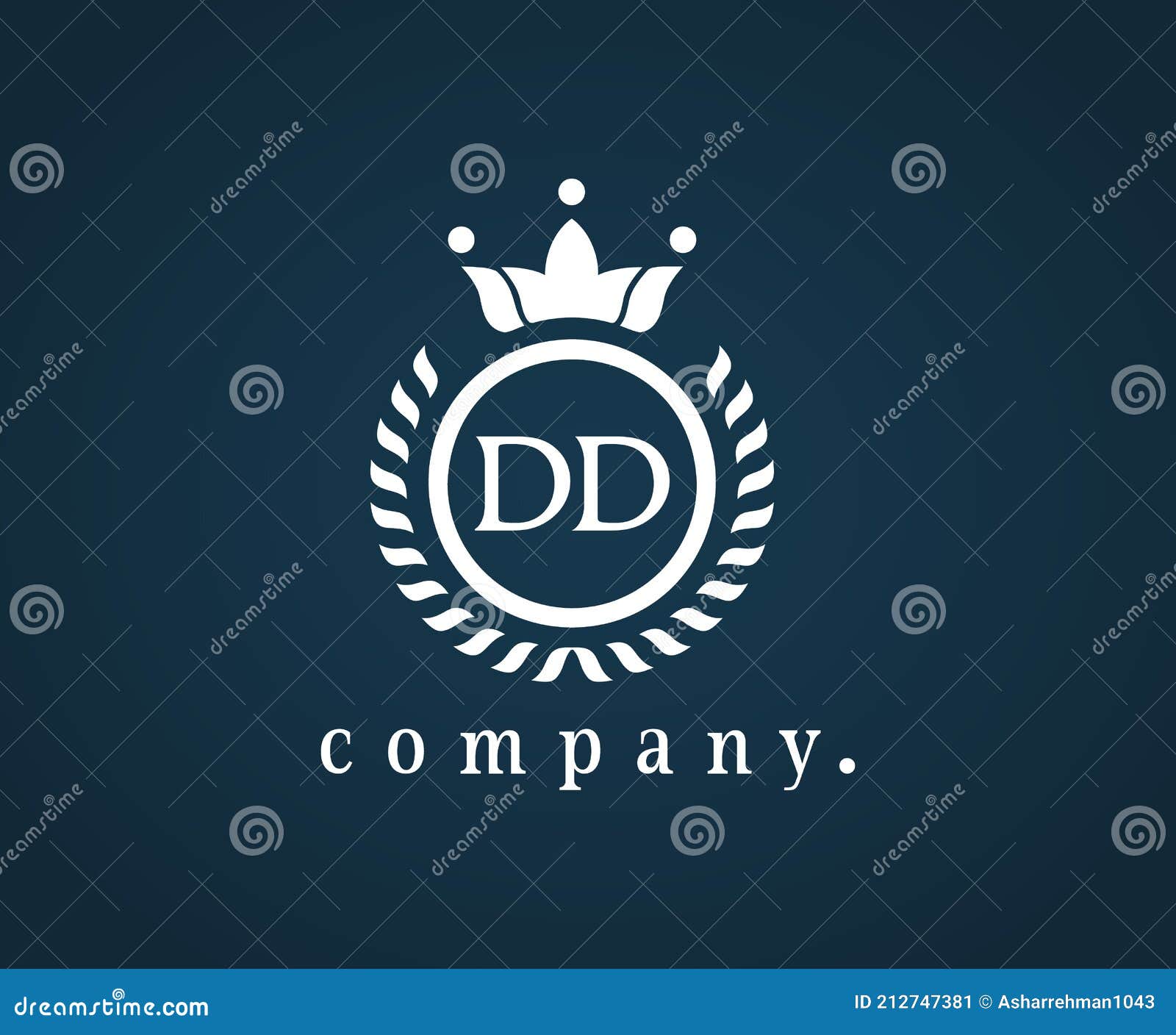 Letter Dd Wreath Heraldry Logo Monogram Stock Vector - Illustration of