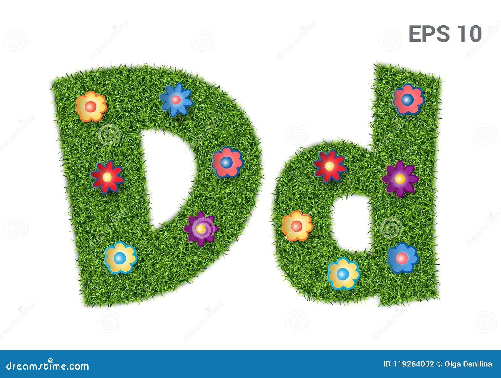 The letter Dd stock vector. Illustration of printed - 119264002
