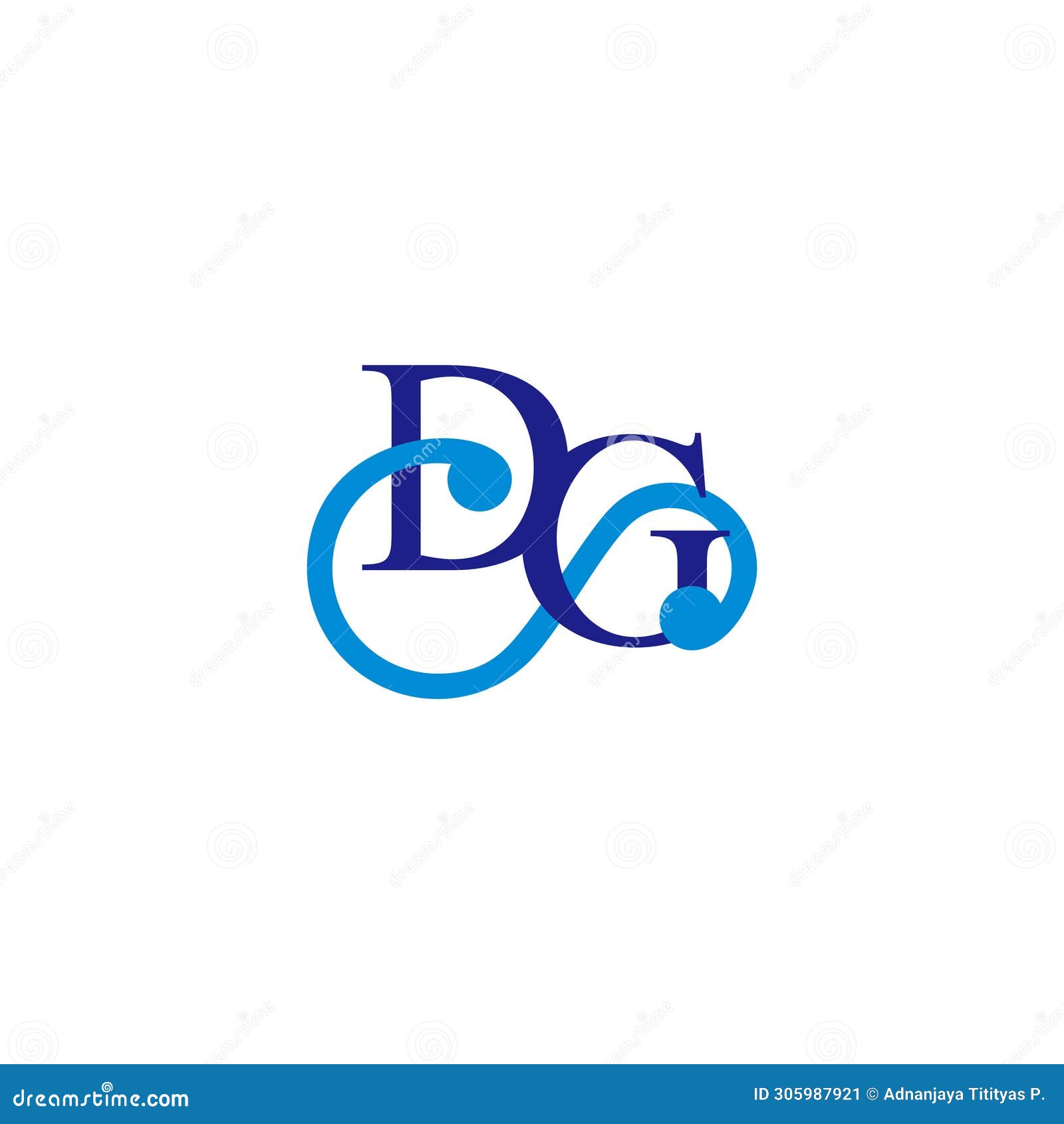 letter dg colorful decorative logo 