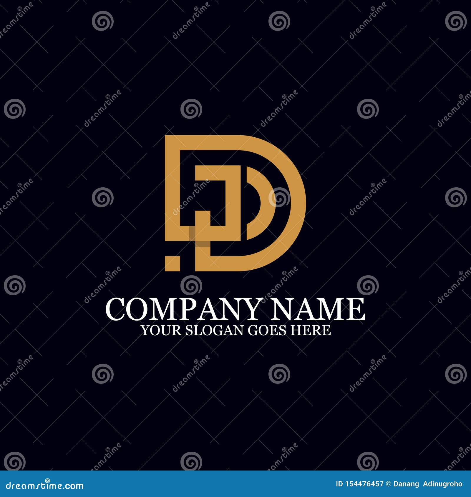Letter Dj Monogram Logo Inspiration Great For Logo Marks Stock