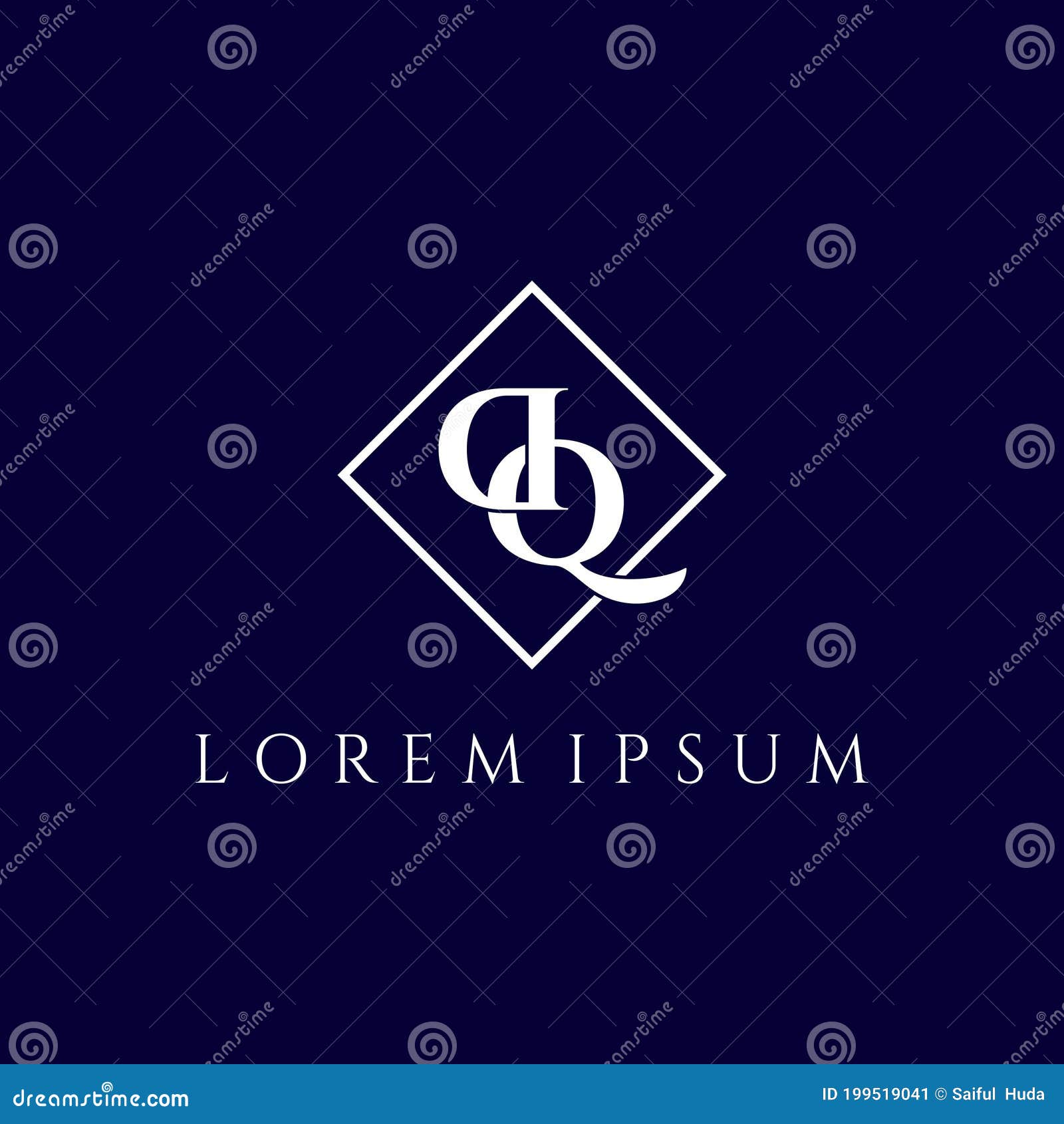 Letter DQ Simple Monogram Logo Icon Design. Stock Vector - Illustration ...