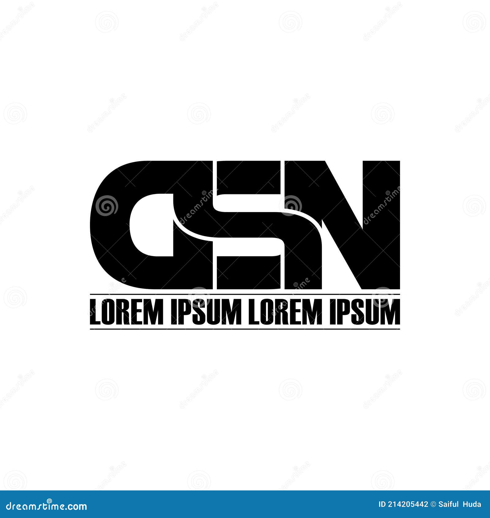 letter dsn simple monogram logo icon .