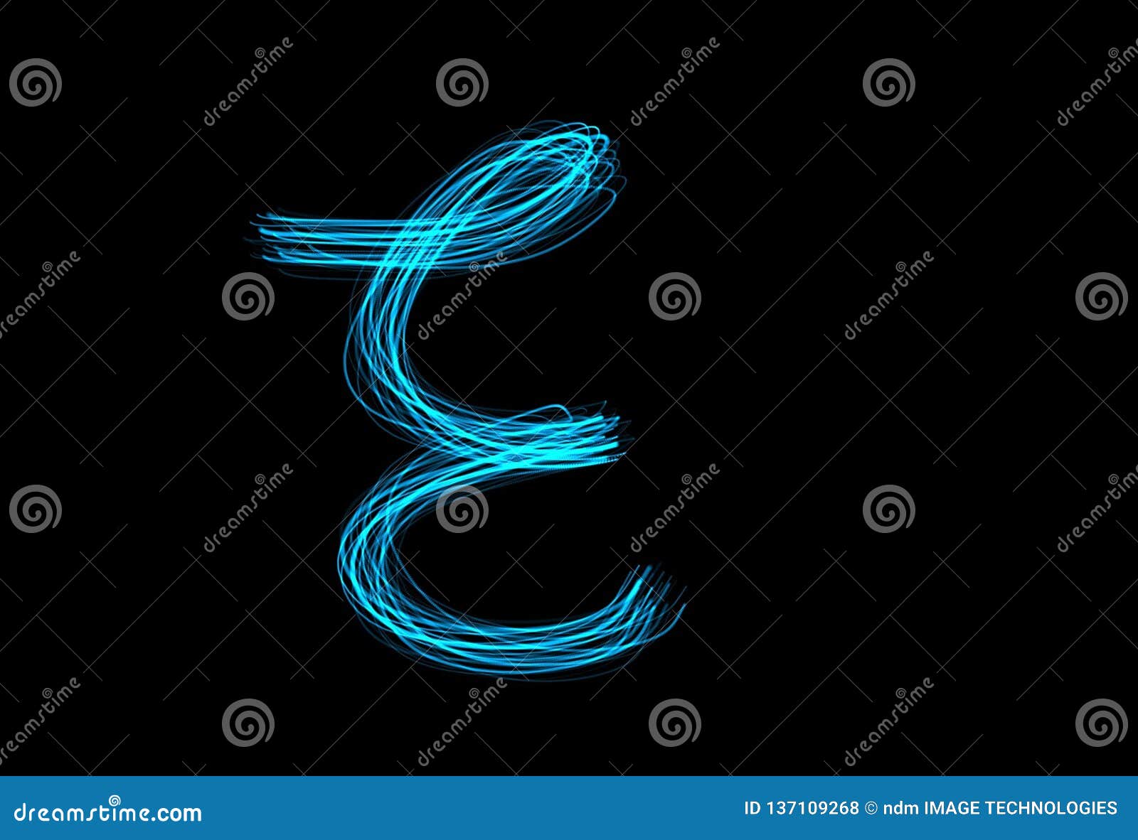Letter E in Black Background Stock Illustration Illustration of retro