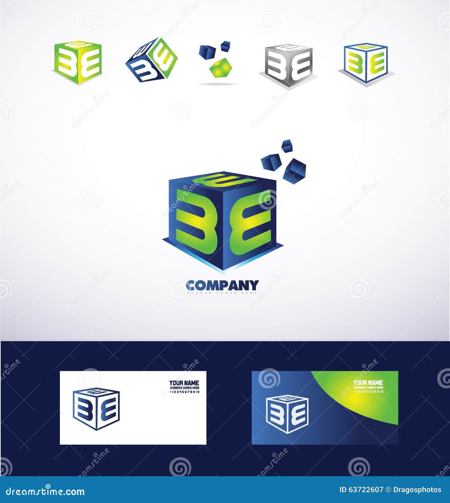 letter e cube box