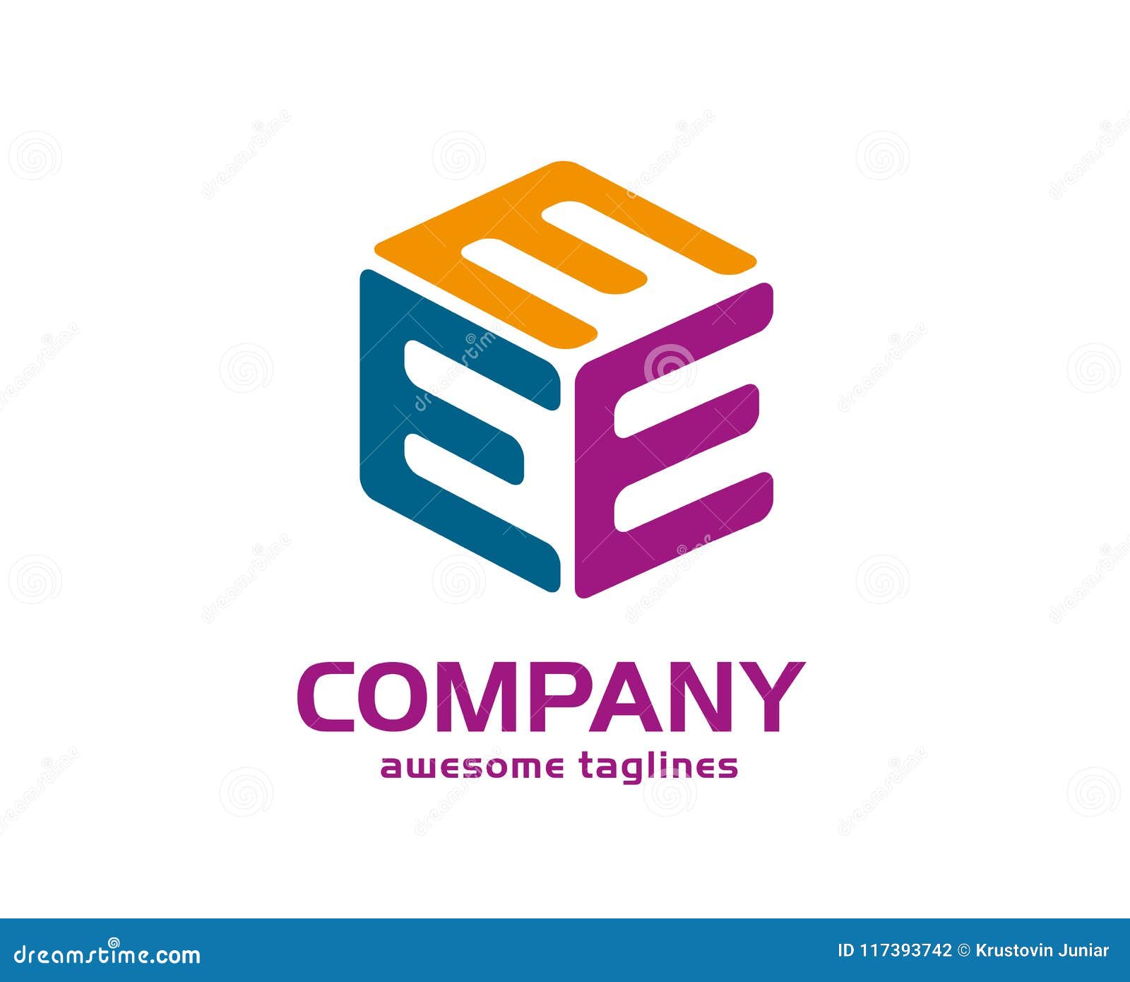Letter E 3d Cube Logo Vector Stock Vector Illustration Of Logo Concept Letter E 3d Cube Logo Vector Stock Vector Illustration Of Logo Concept