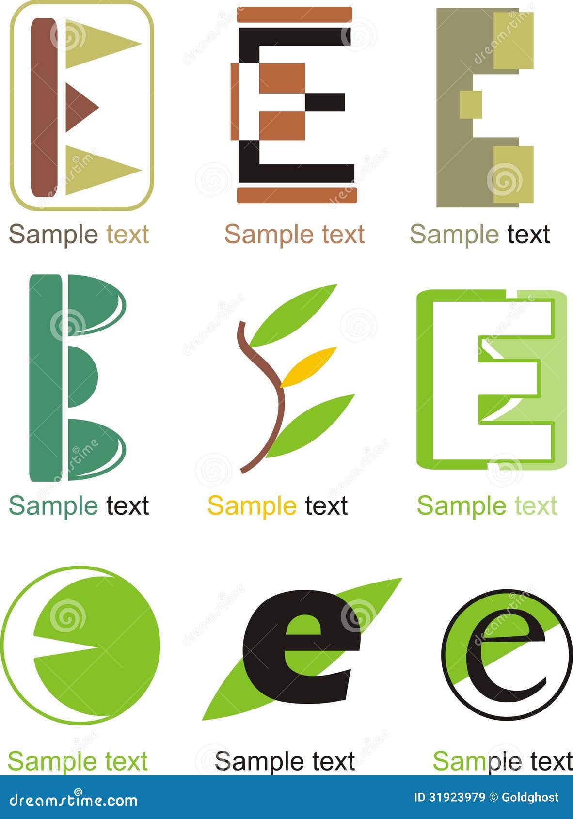 Download Letter E Logo stock vector. Illustration of advertising - 31923979
