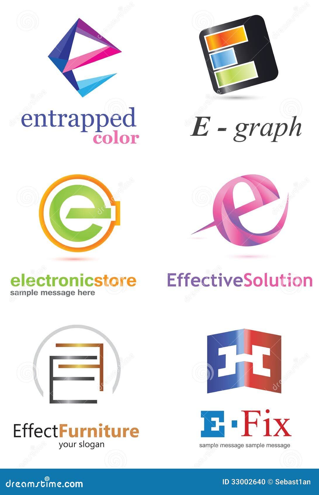 Download Letter E Logo Stock Photo - Image: 33002640