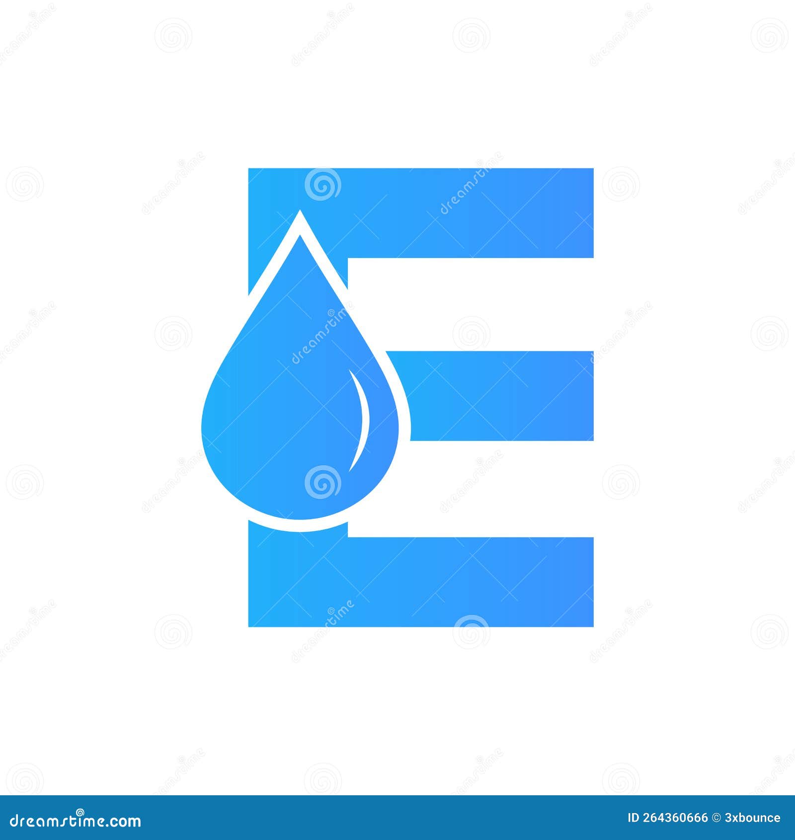 letter e water logo   template. water drop logo 