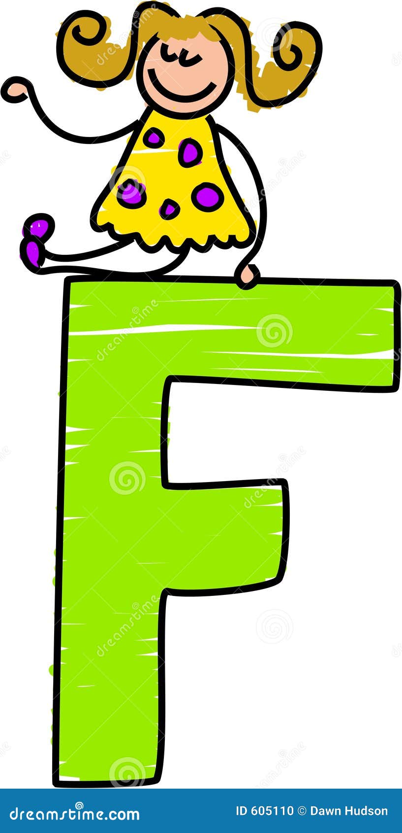 Letter F Girl Stock Illustration Illustration Of Children Letter F Girl Stock Illustration Illustration Of Children