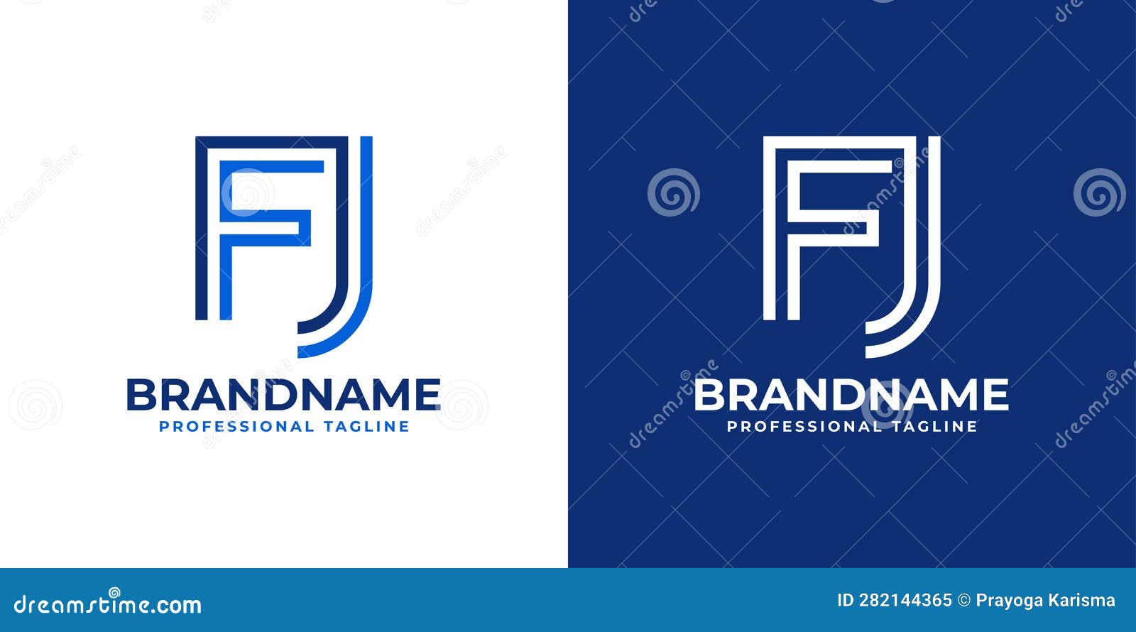 letter fj line monogram logo, suitable for any business with fj or jf initials