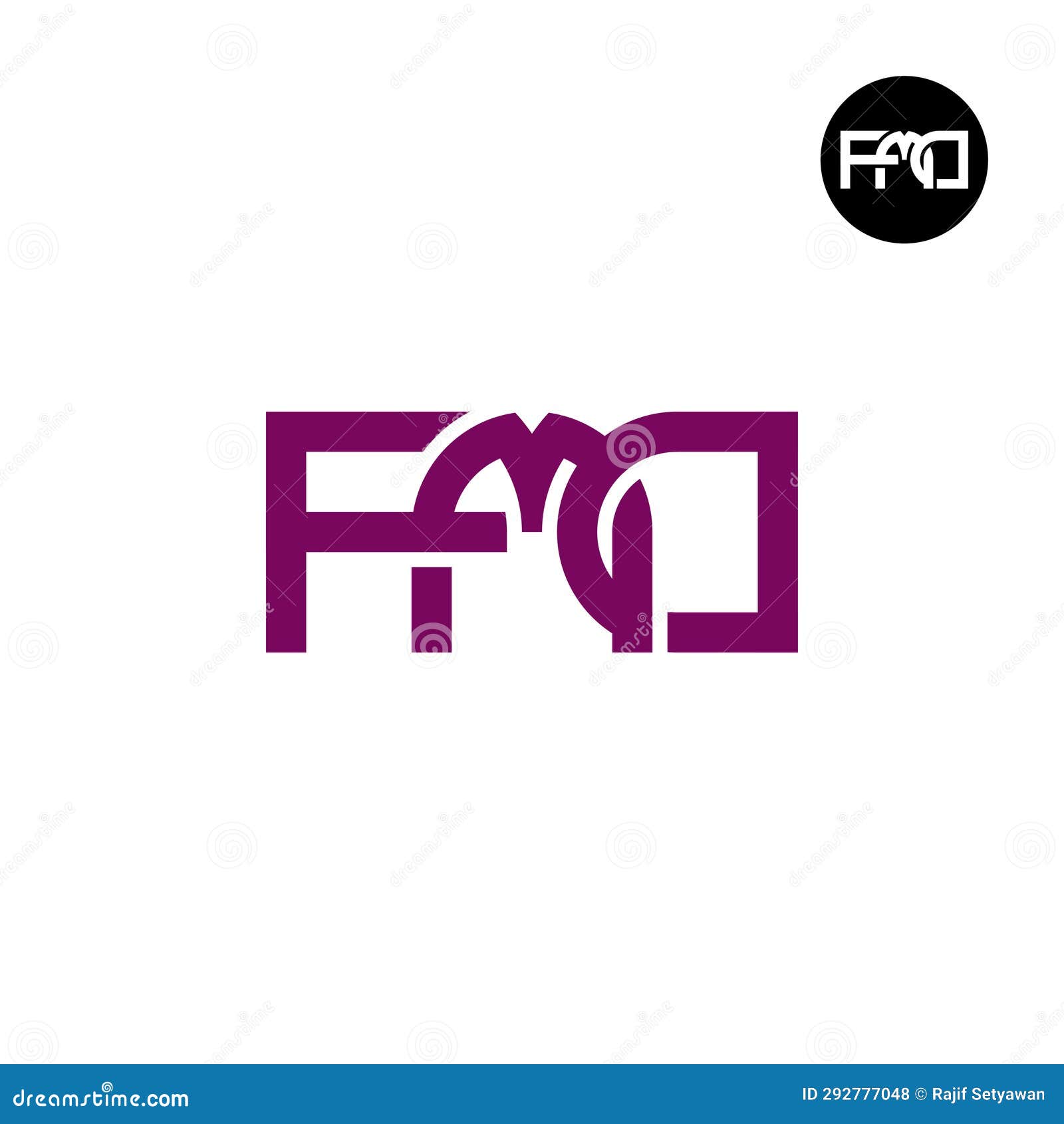Letter FMD Monogram Logo Design Stock Illustration Illustration of