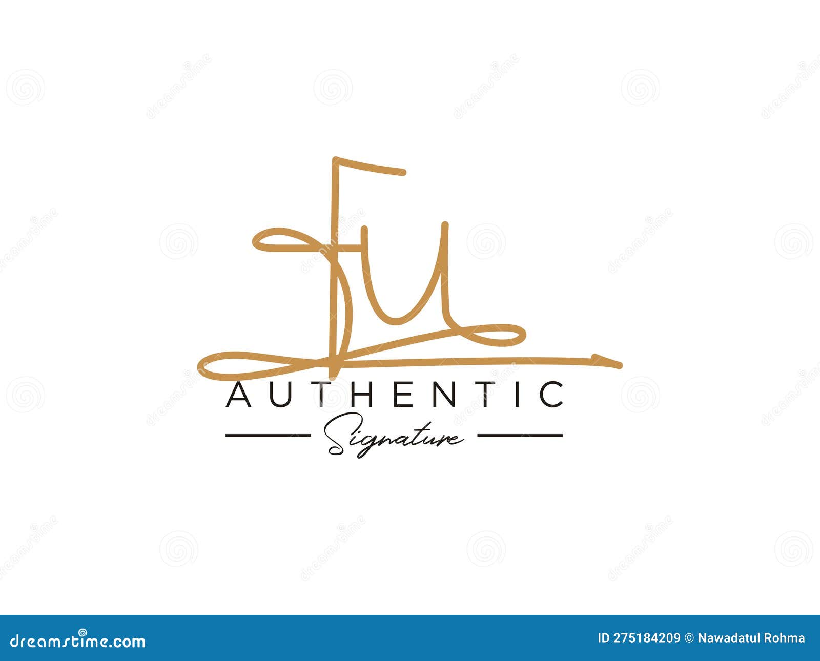 Letter FU Signature Logo Template Vector Stock Vector Illustration of