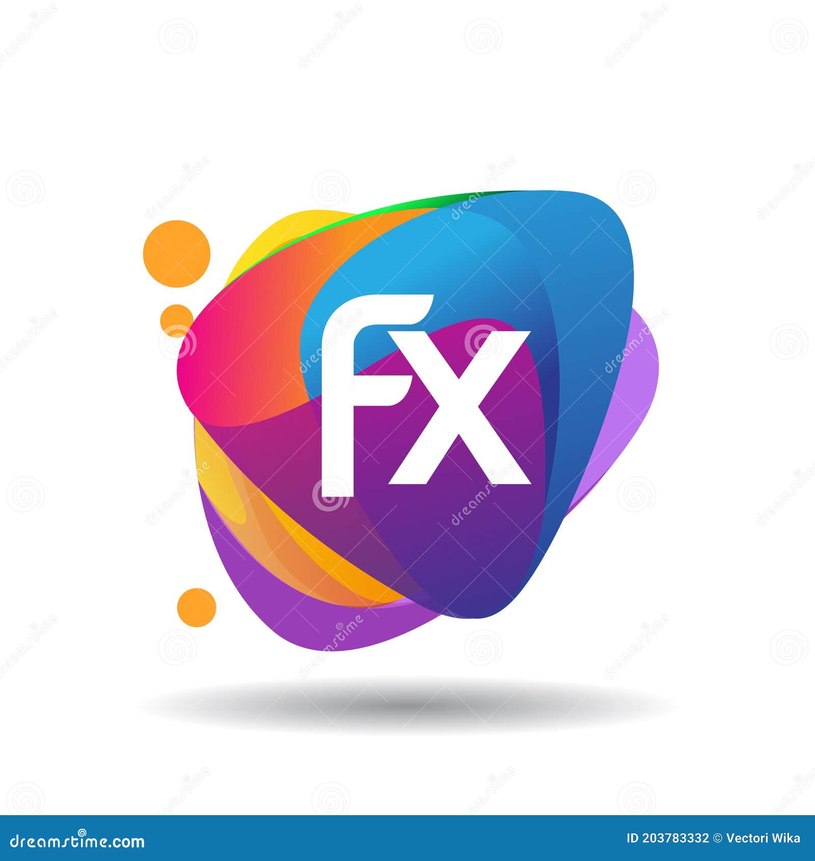 Letter FX Logo with Colorful Splash Background, Letter Combination Logo  Design for Creative Industry, Web, Business and Company Stock Vector -  Illustration of application, mobile: 203783332