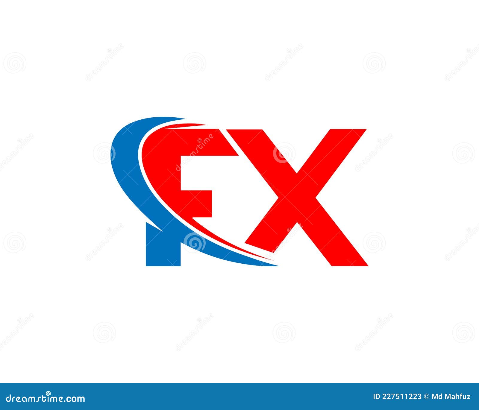 Letter FX Logo stock vector. Illustration of typography - 227511223