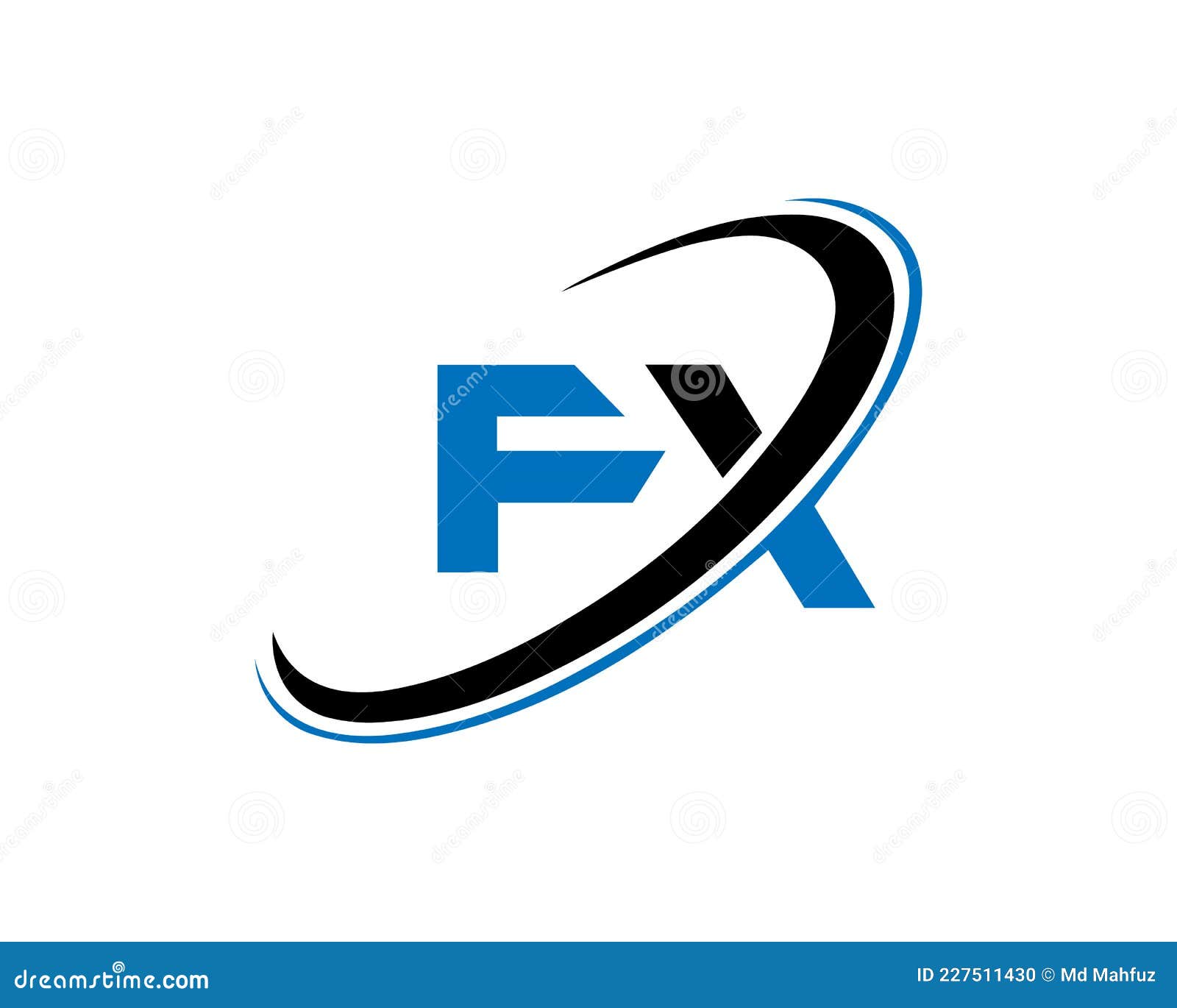 Letter FX Logo stock vector. Illustration of diagram - 227511430