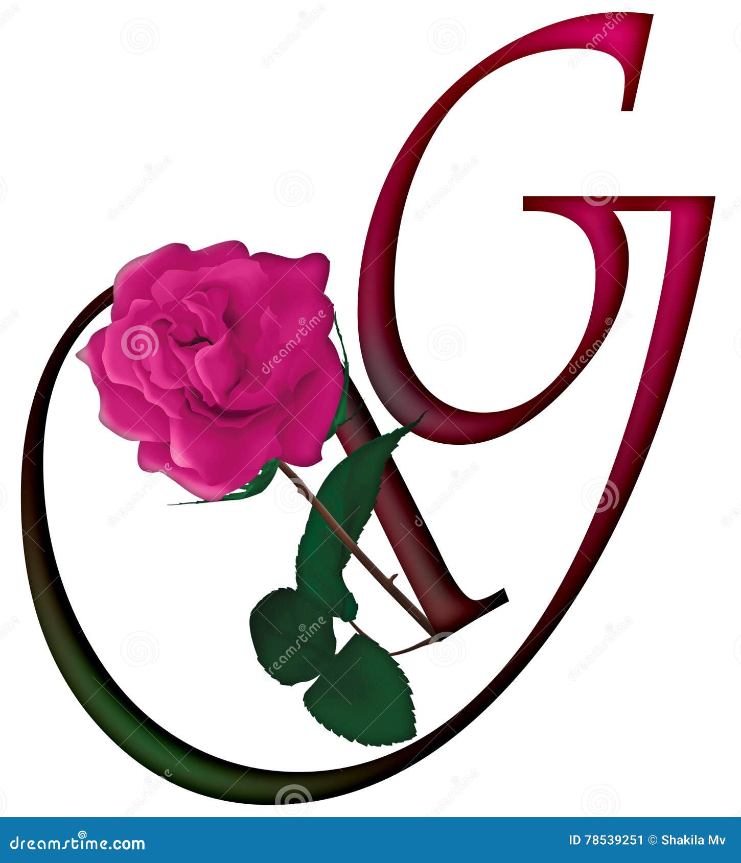 Letter G Floral Font Stock Image Illustration Of Colourful 78539251